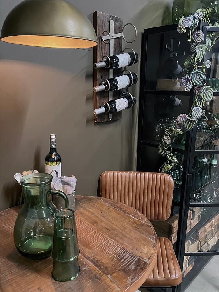 Barhocker Astoria aus gestepptem Leder - Braun-Barhocker-Trademark Living-le canapé