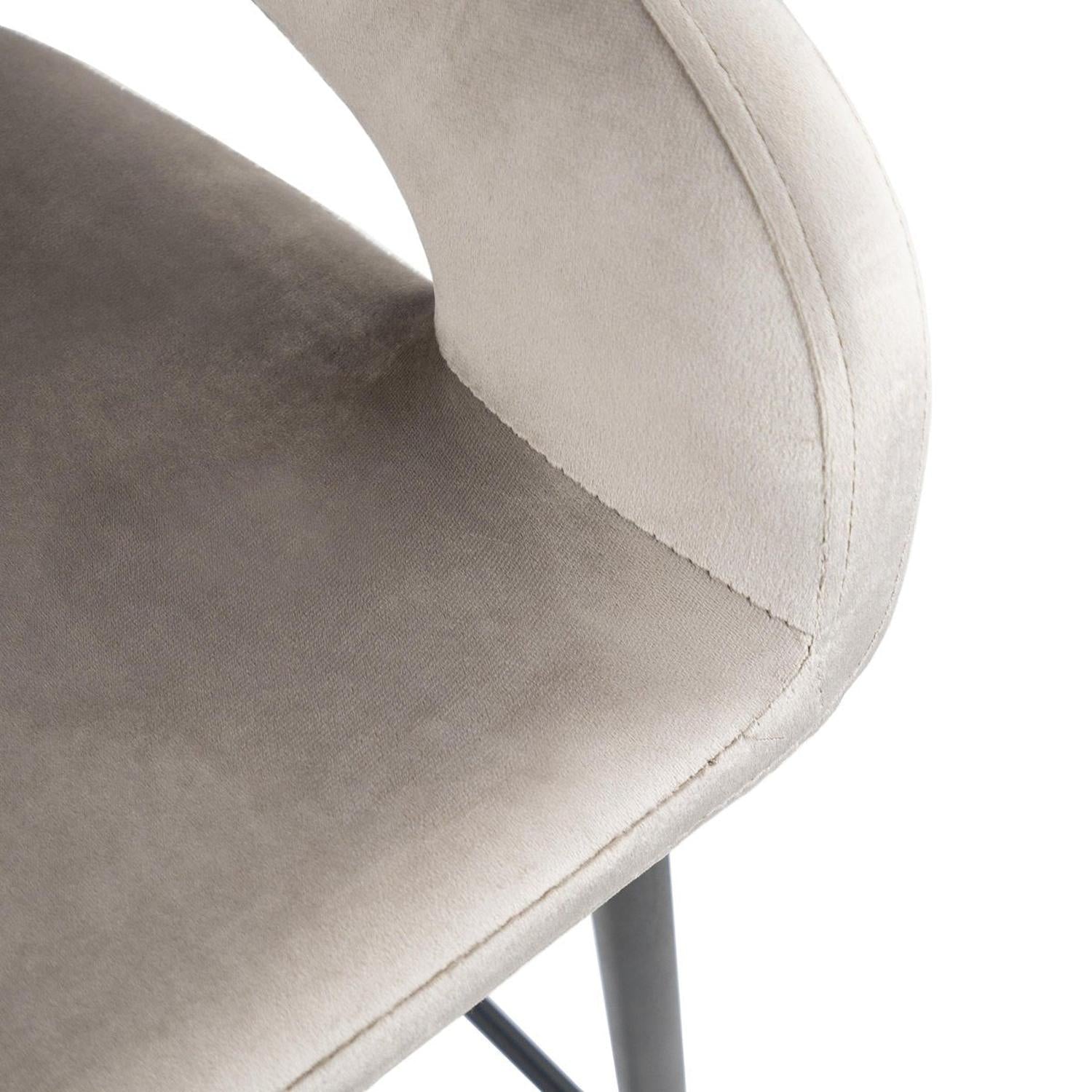 Barhocker Lenn aus Samt - Champagner-Barhocker-Kick Collection-le canapé