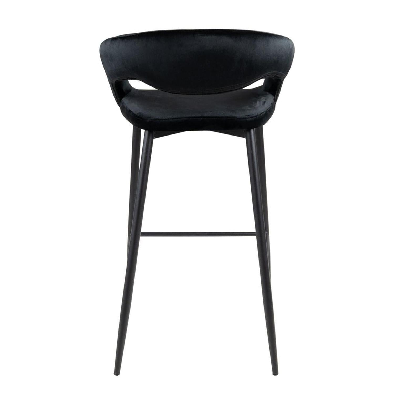 Barhocker Lenn aus Samt - Schwarz-Barhocker-Kick Collection-le canapé