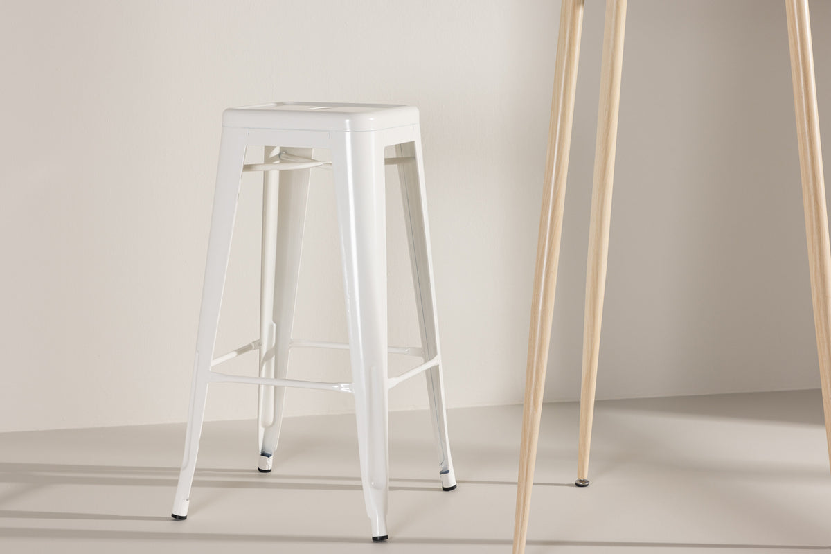 Barhocker Tempe aus Metall - Beige-Barhocker-Venture Home-le canapé