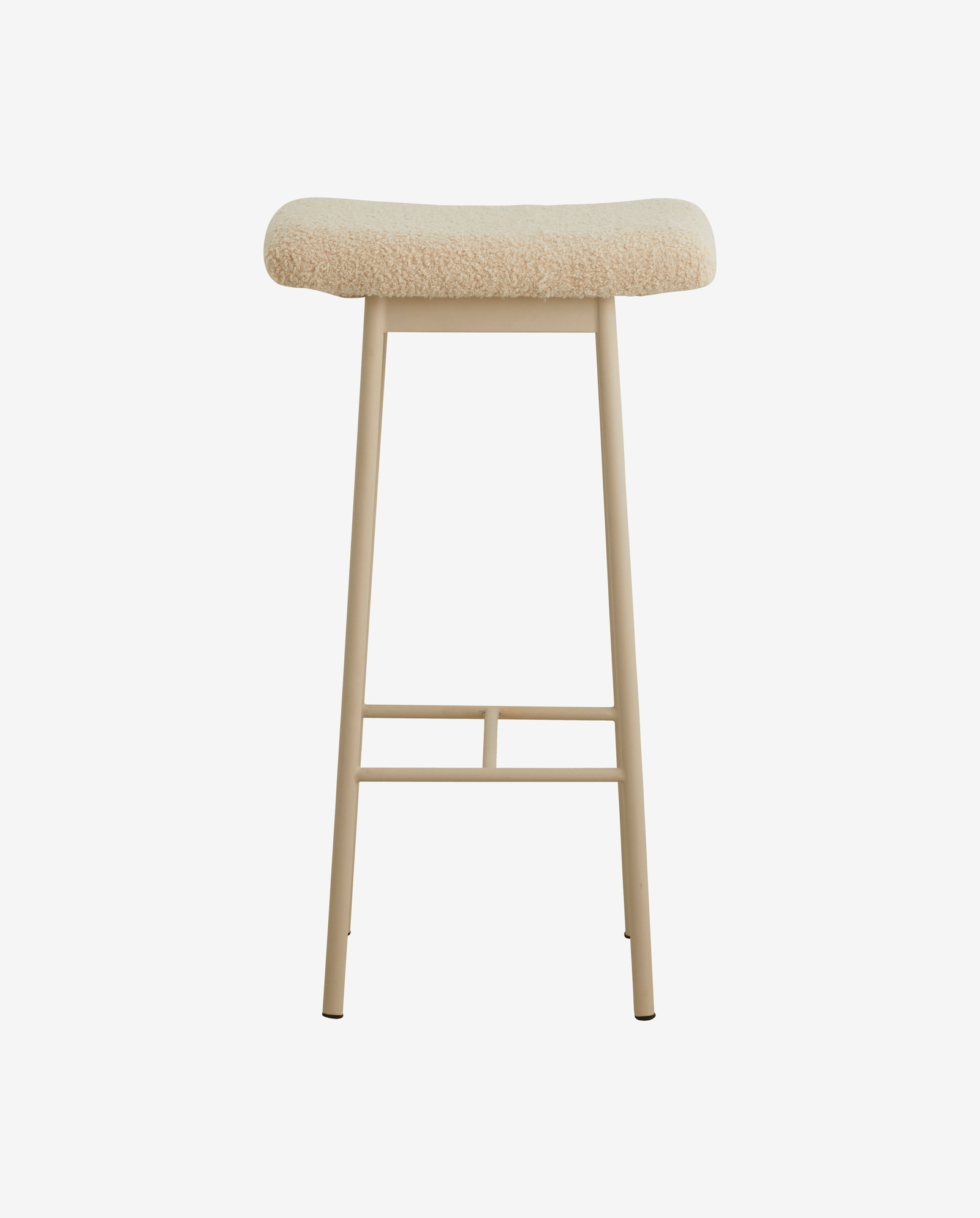 Barhocker ZALA mit Sitz aus Teddy Bouclé - Beige-Barhocker-Nordal A/S-le canapé