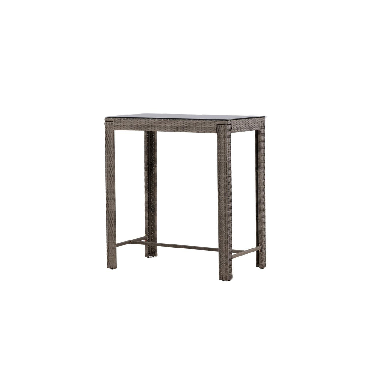 Bartisch Alo 100cm aus Polyrattan - Grau-Esstische Outdoor-Venture Home-le canapé