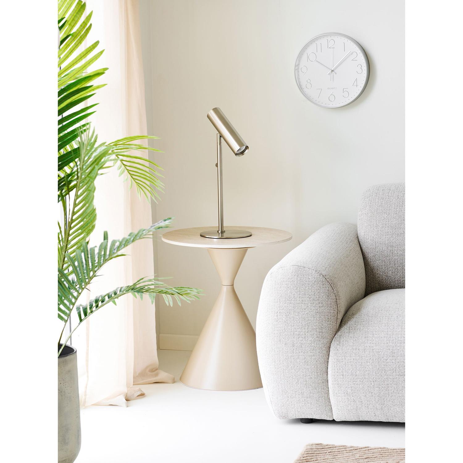 Beistelltisch Annecy Ø50cm in Travertin-Optik - Beige-Beistelltische-House Nordic-le canapé