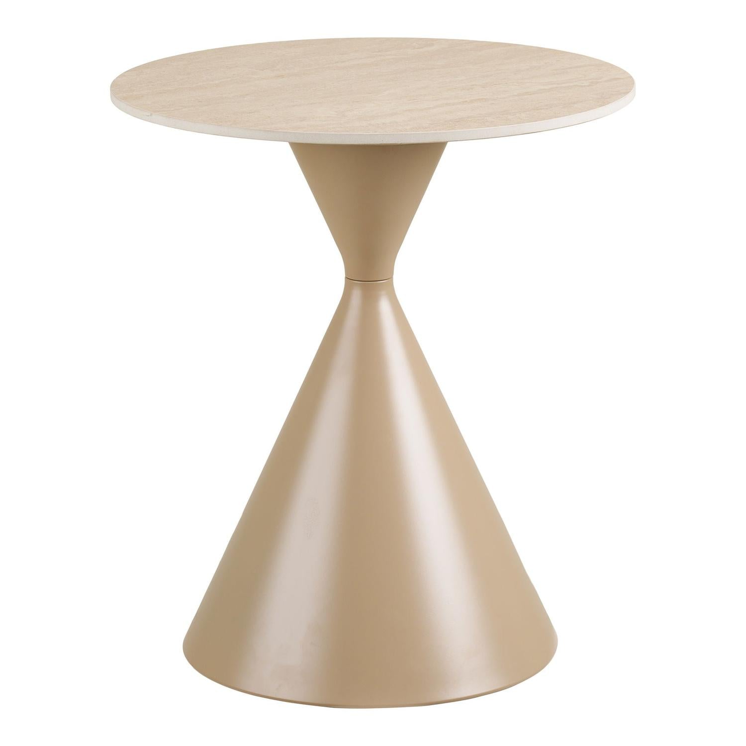 Beistelltisch Annecy Ø50cm in Travertin-Optik - Beige-Beistelltische-House Nordic-le canapé