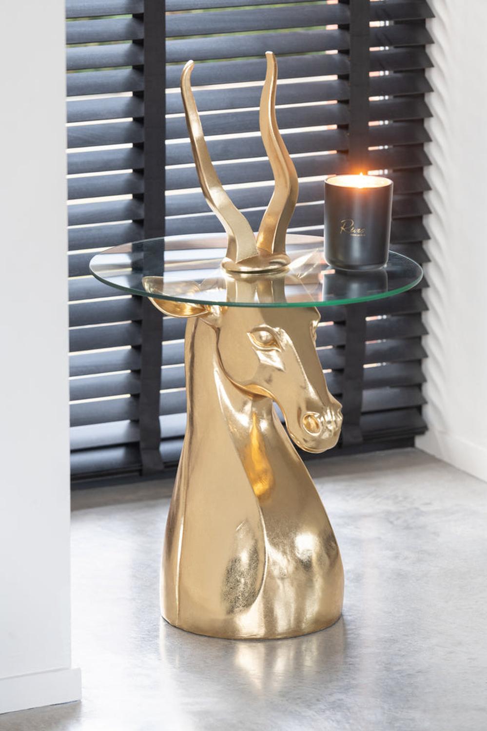 Beistelltisch Antilope - Gold-Beistelltische-J-Line-le canapé