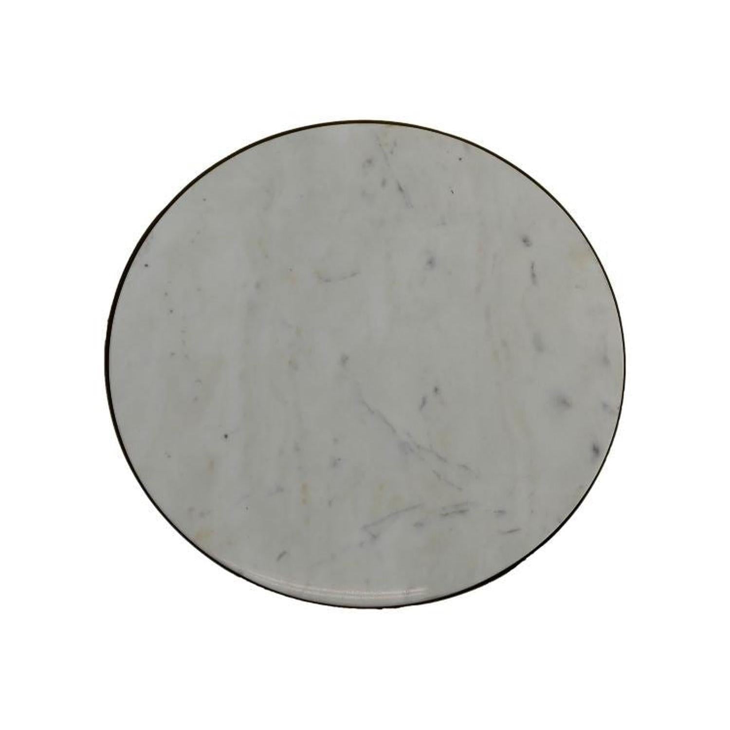 Beistelltisch aus Marmor & Metall – Gold