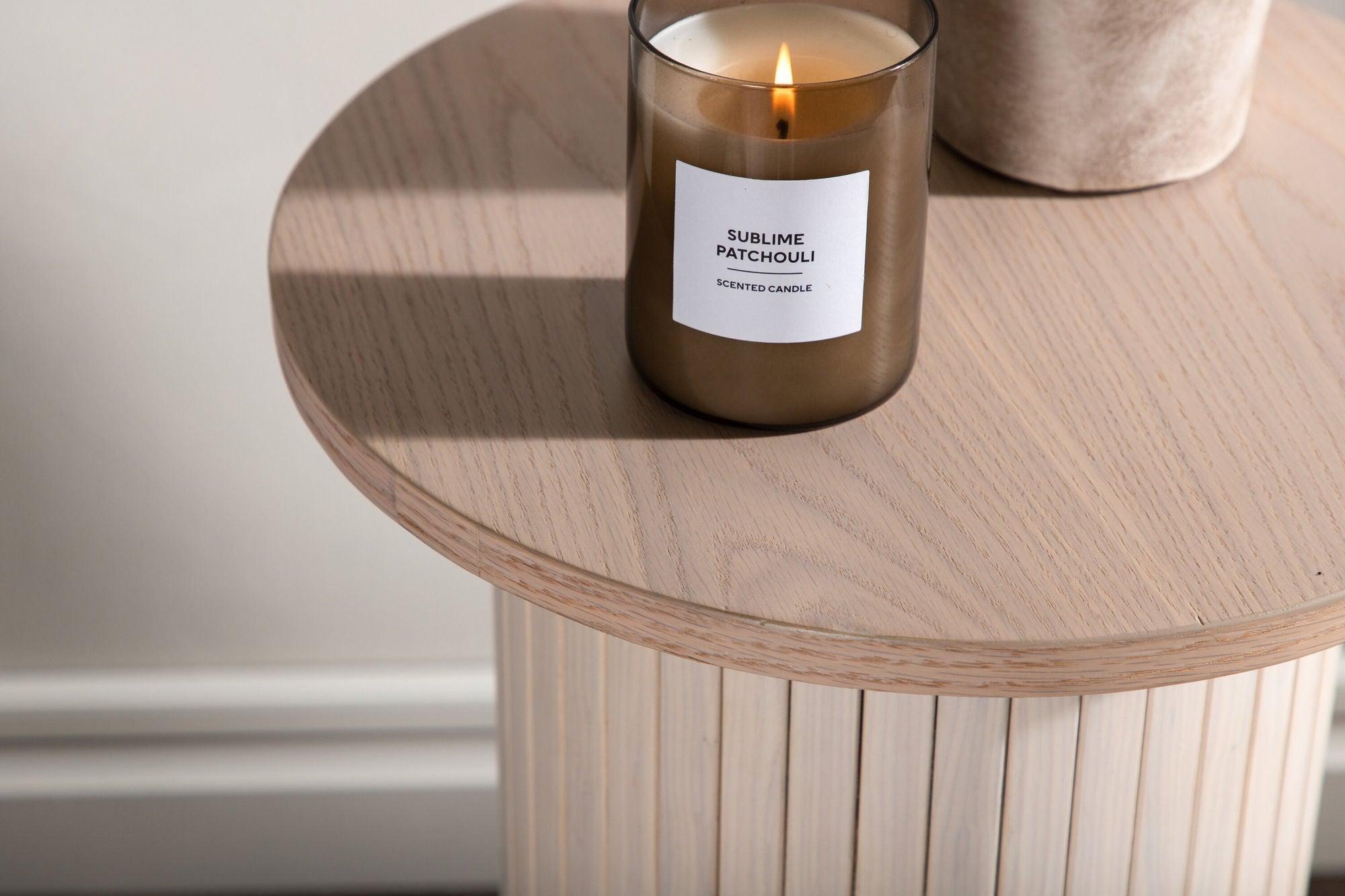 Beistelltisch Bianca Ø40cm - Kalkweiß-Beistelltisch-Venture Home-le canapé