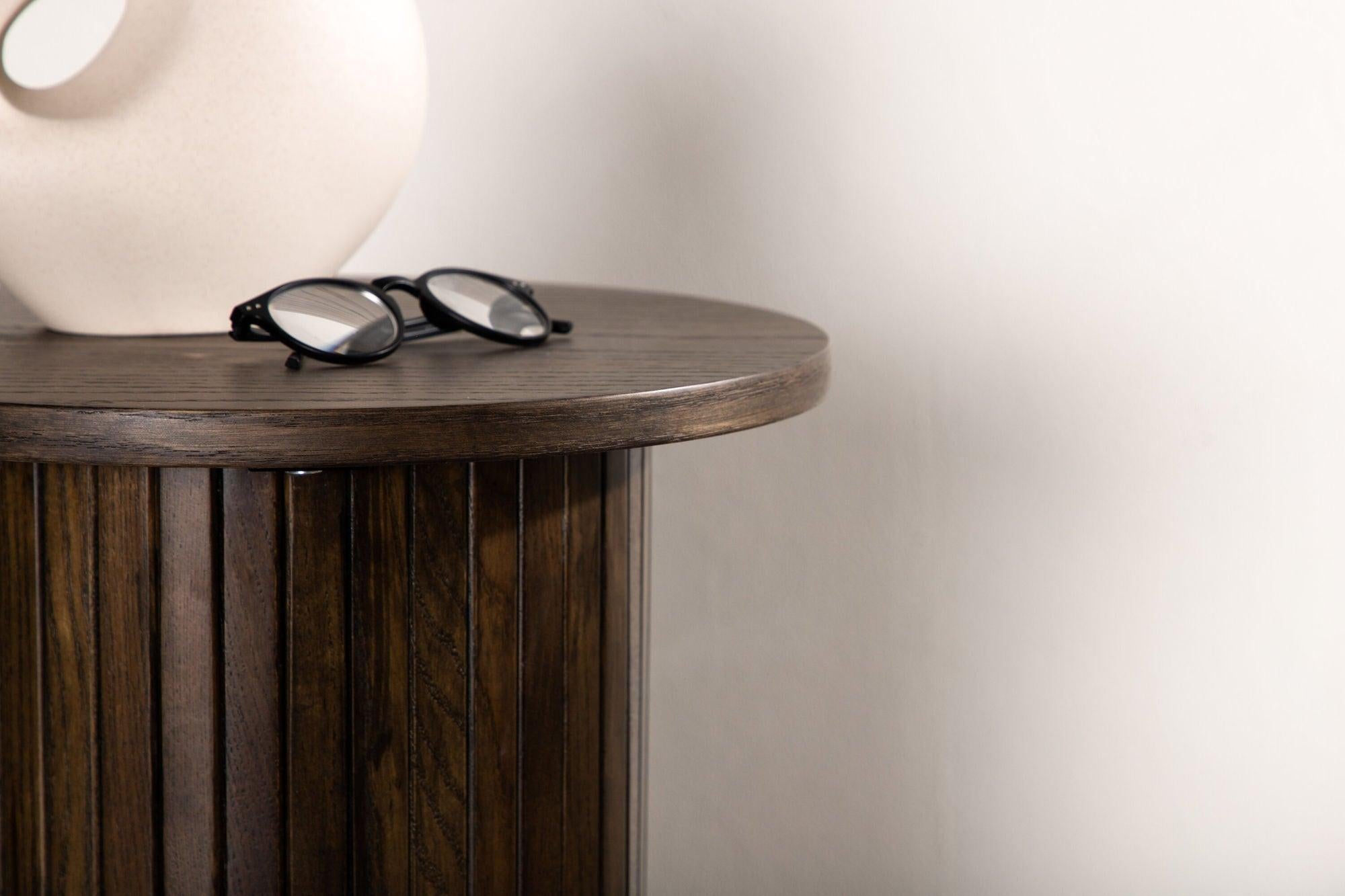 Beistelltisch Bianca Ø40cm - Mokka-Beistelltisch-Venture Home-le canapé