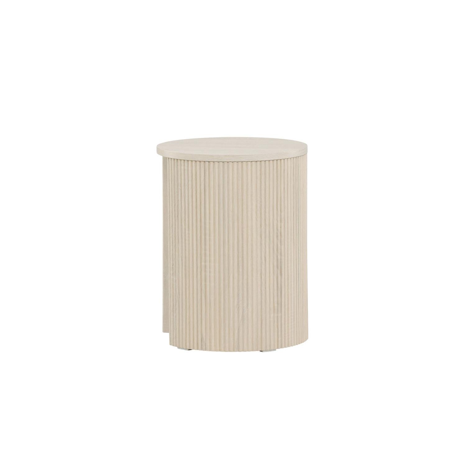 Beistelltisch Bristol Ø40cm - Cremeweiß-Beistelltische-Venture Home-le canapé