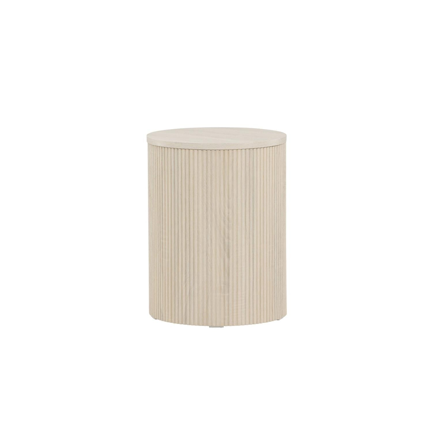 Beistelltisch Bristol Ø40cm - Cremeweiß-Beistelltische-Venture Home-le canapé