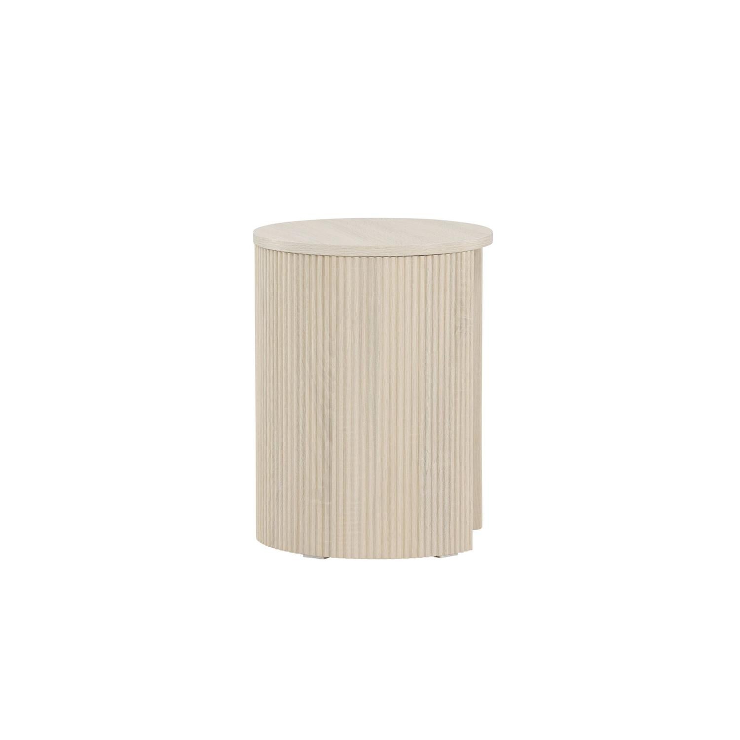Beistelltisch Bristol Ø40cm - Cremeweiß-Beistelltische-Venture Home-le canapé