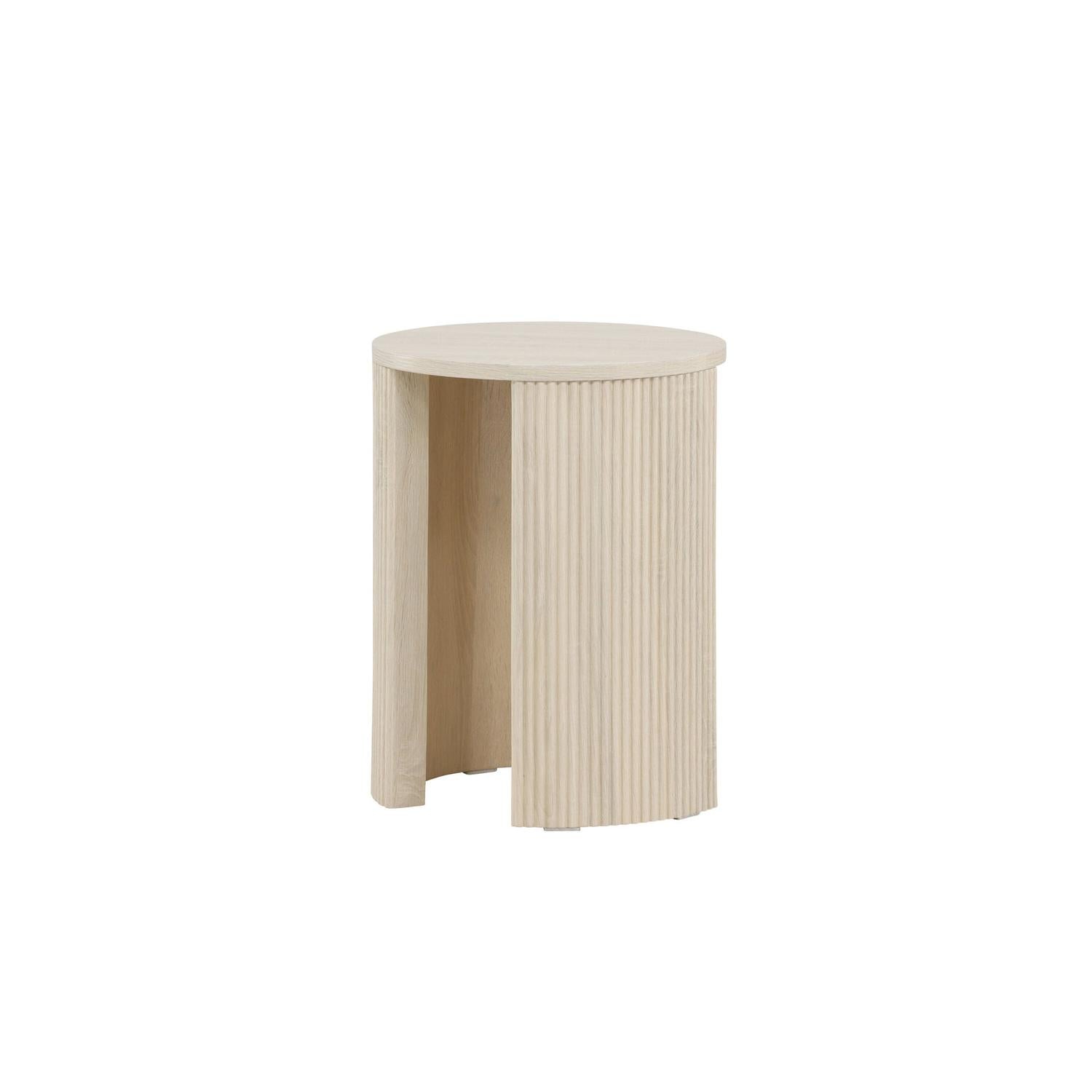 Beistelltisch Bristol Ø40cm - Cremeweiß-Beistelltische-Venture Home-le canapé
