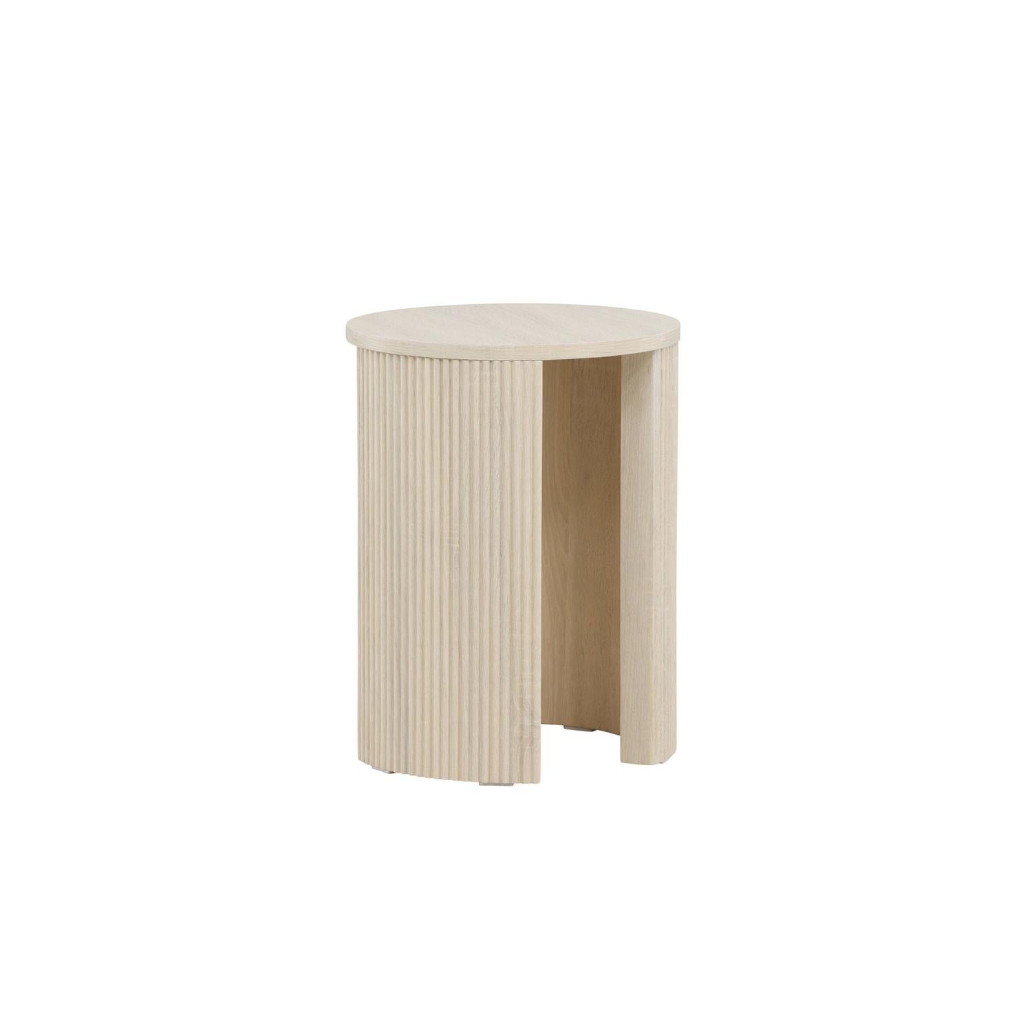 Beistelltisch Bristol Ø40cm - Cremeweiß-Beistelltische-Venture Home-le canapé