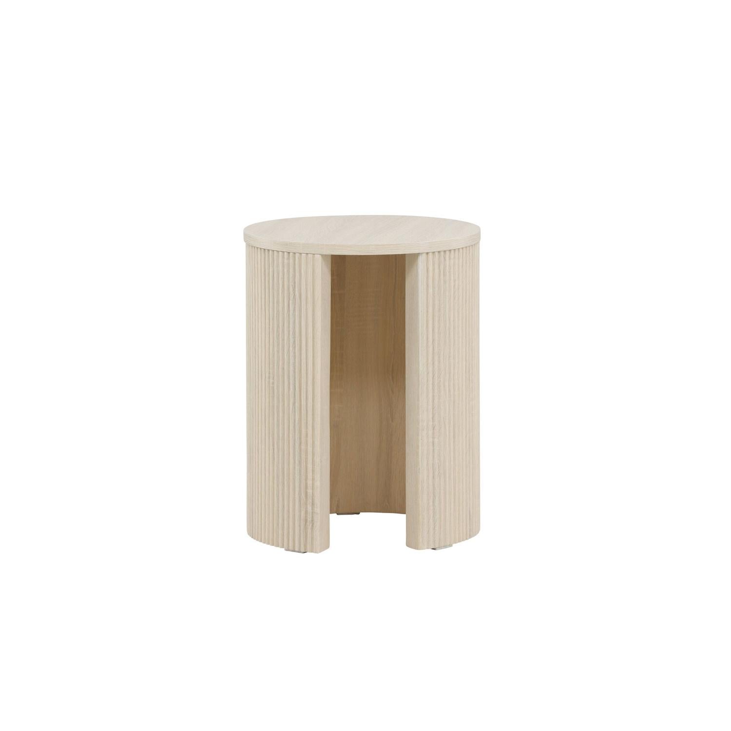 Beistelltisch Bristol Ø40cm - Cremeweiß-Beistelltische-Venture Home-le canapé