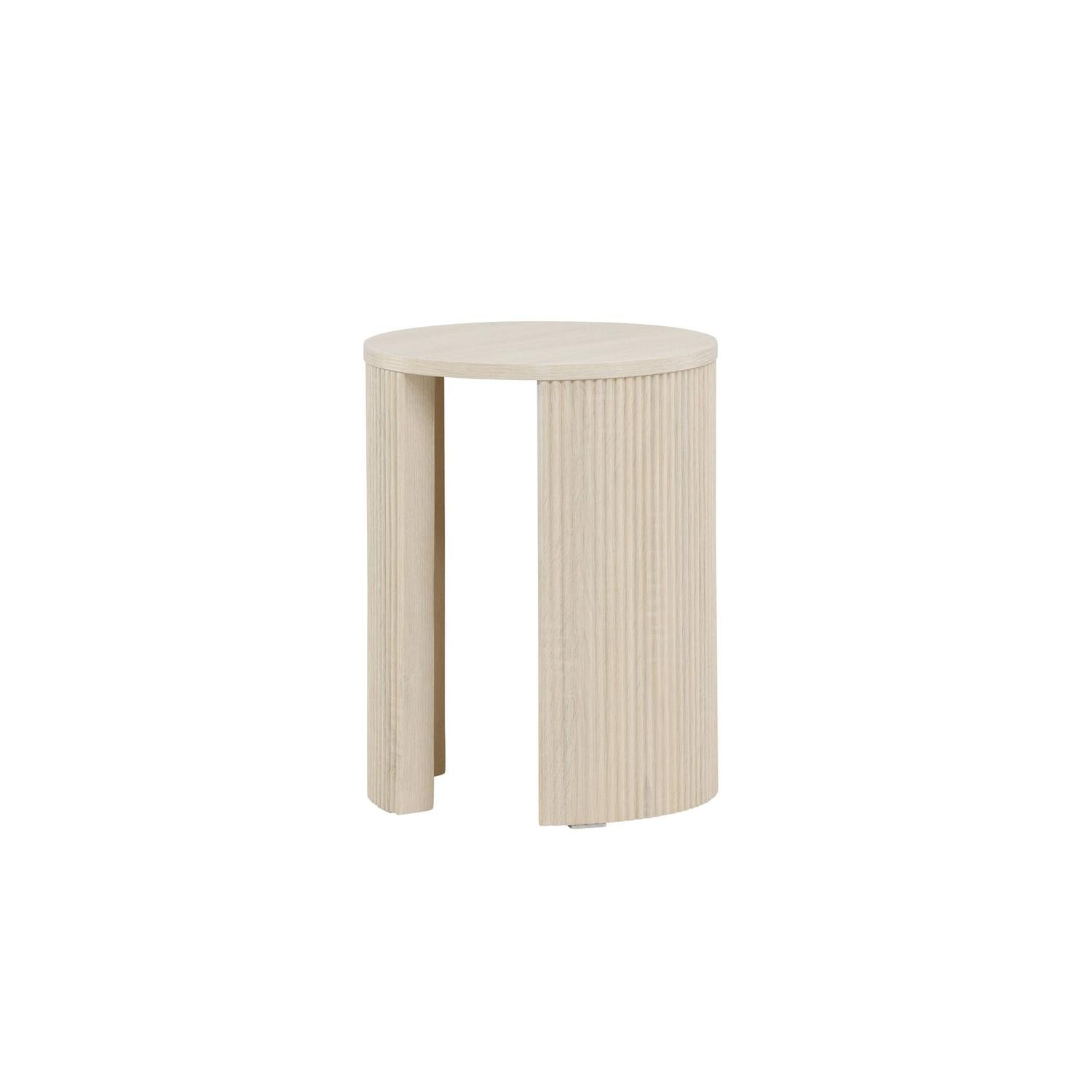 Beistelltisch Bristol Ø40cm - Cremeweiß-Beistelltische-Venture Home-le canapé