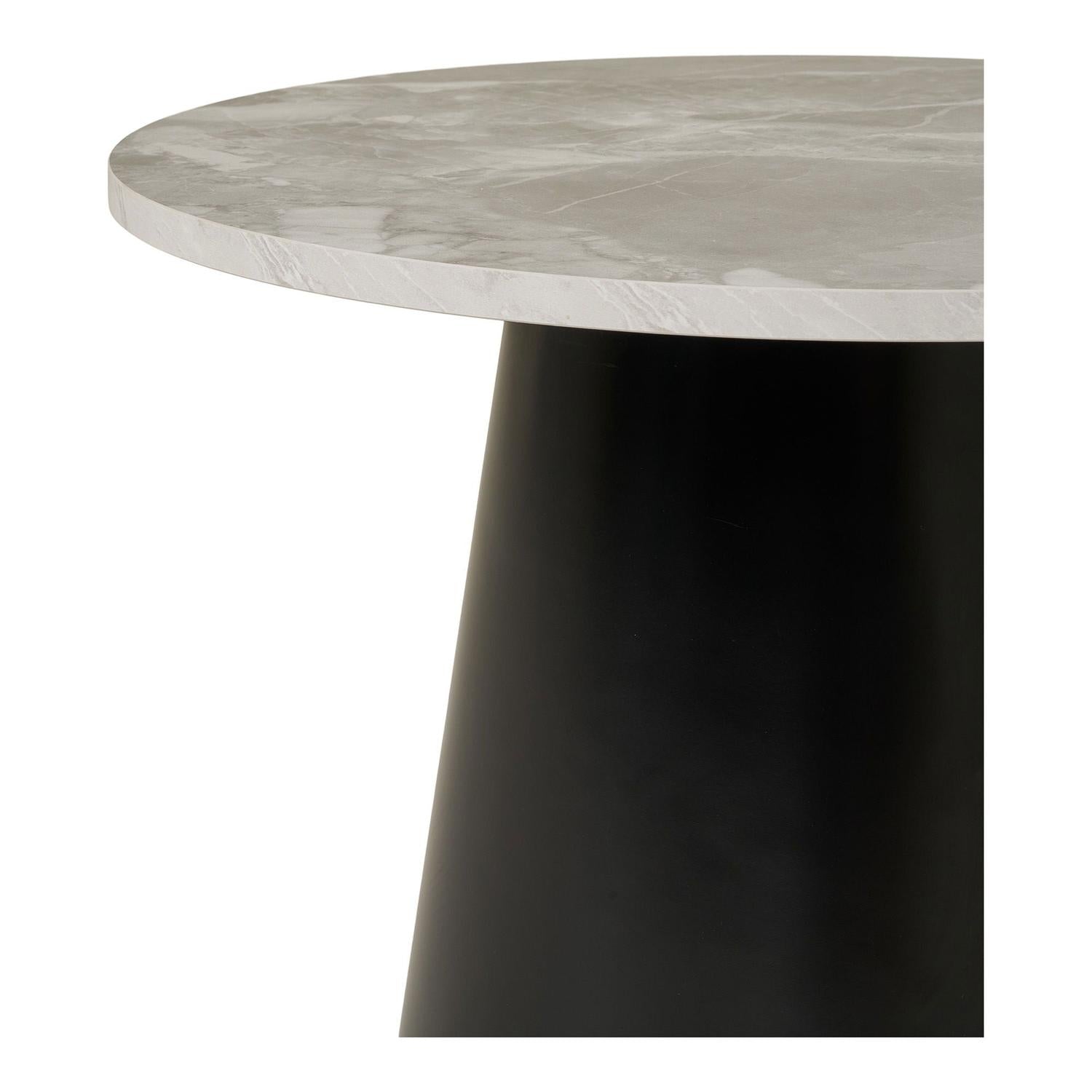 Beistelltisch Brito Ø60cm in Marmoroptik - Schwarz-Beistelltische-House Nordic-le canapé