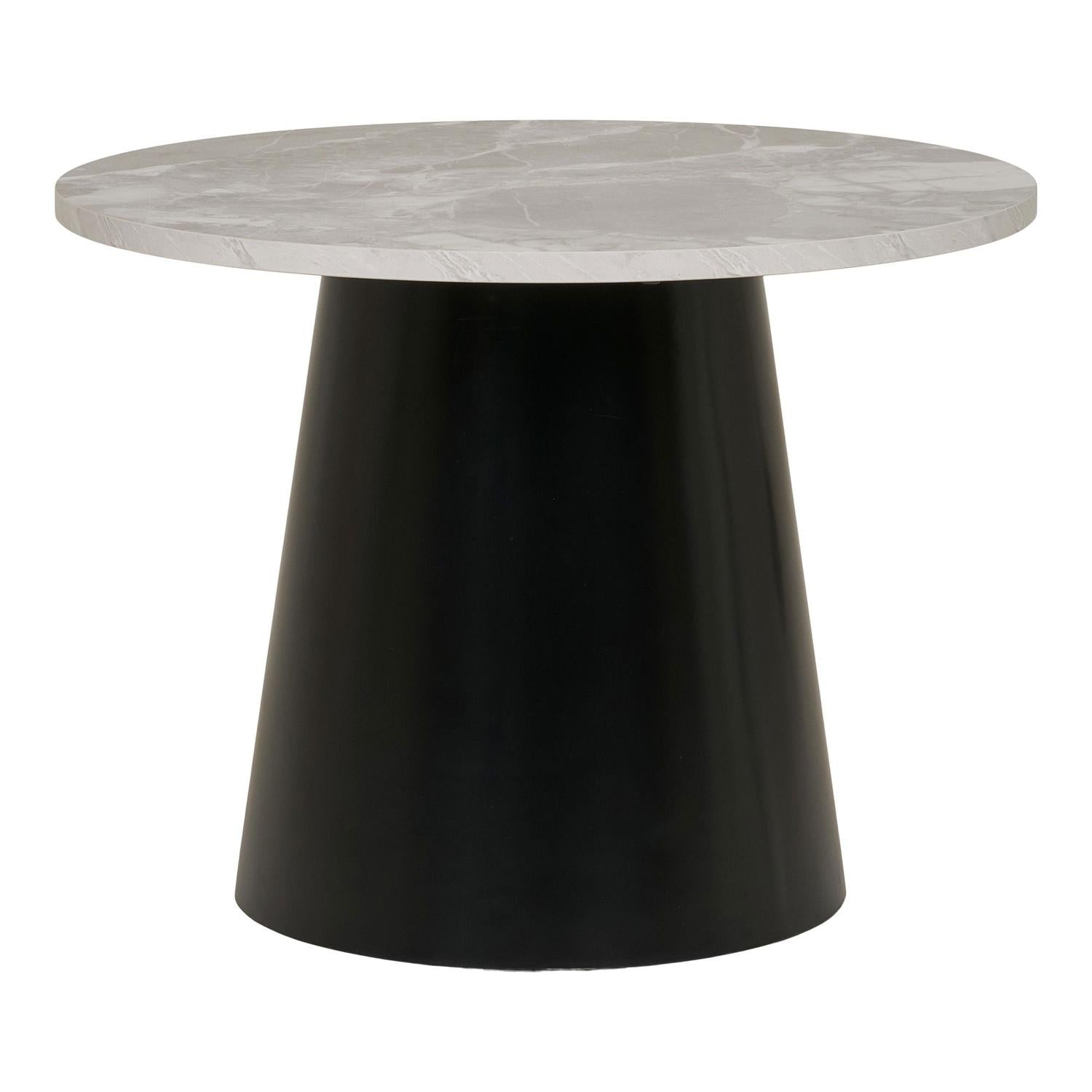 Beistelltisch Brito Ø60cm in Marmoroptik - Schwarz-Beistelltische-House Nordic-le canapé