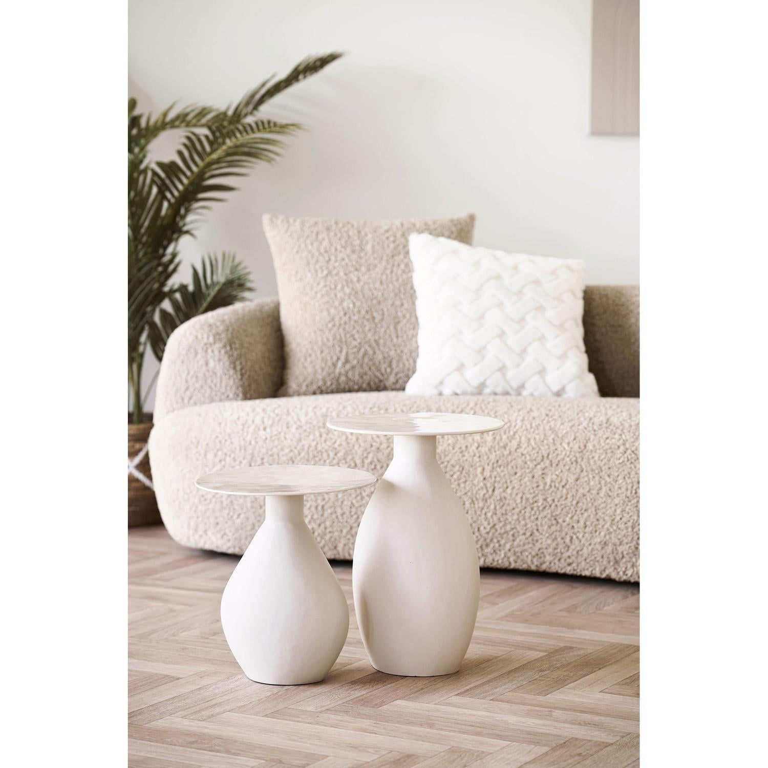 Beistelltisch Calais aus Metall Ø36cm - Beige-Beistelltische-House Nordic-le canapé