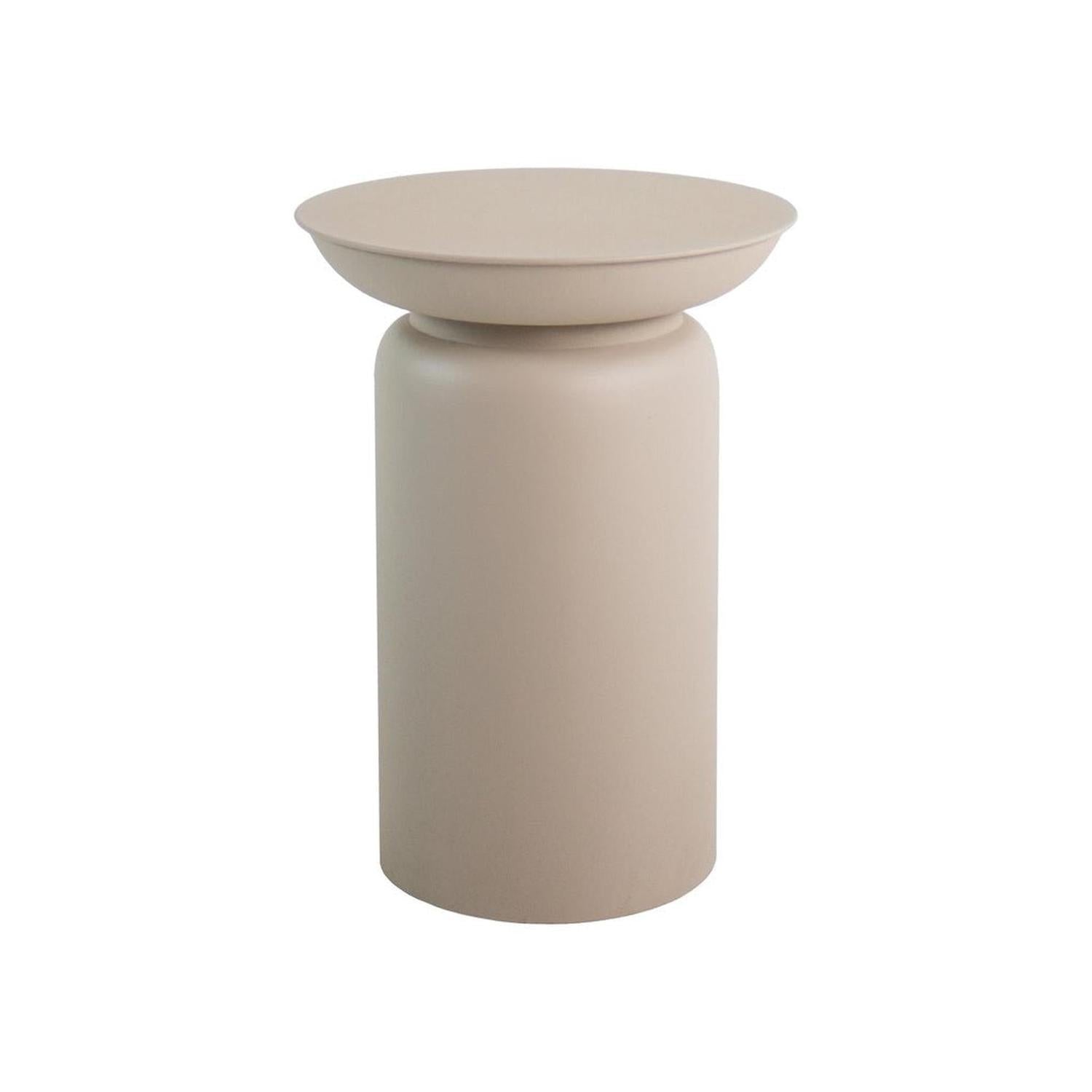 Beistelltisch Clay aus Metall Ø36cm - Beige-Beistelltische-Kick Collection-le canapé