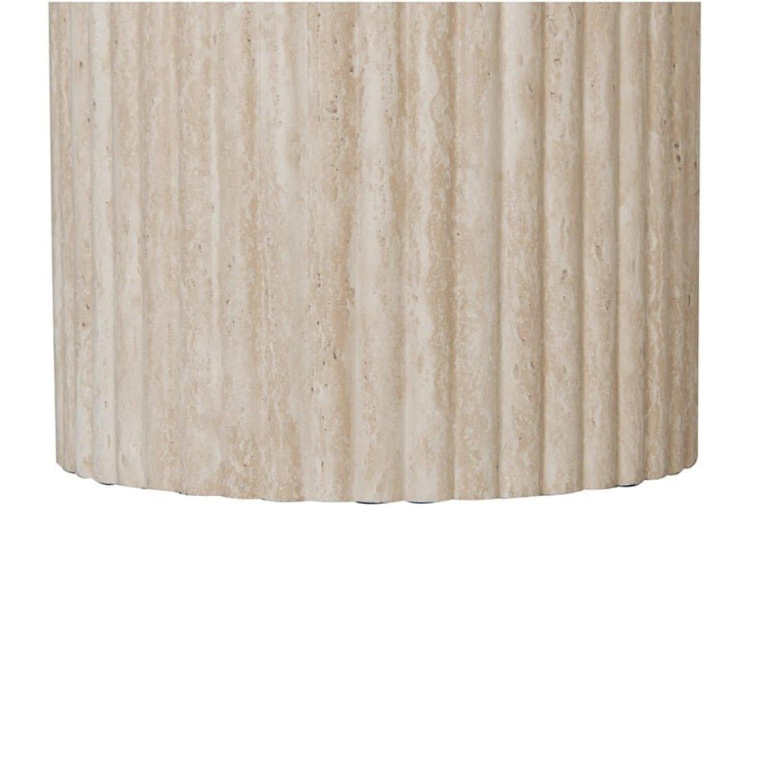 Beistelltisch Craft mit Keramik-Platte - Travertin-Beistelltisch-Pole to Pole-le canapé