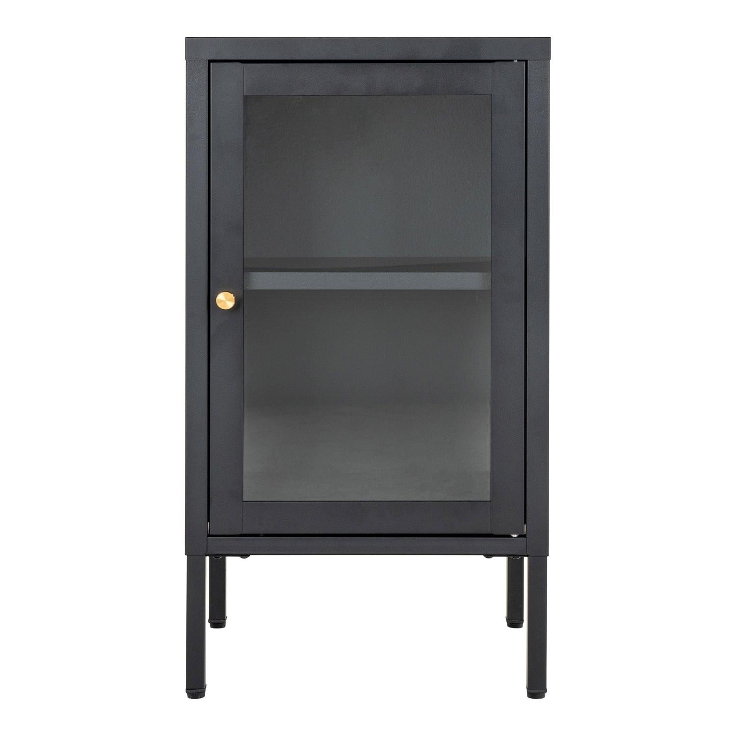 Beistelltisch Dalby mit Glastür - Schwarz-Beistelltische-House Nordic-le canapé