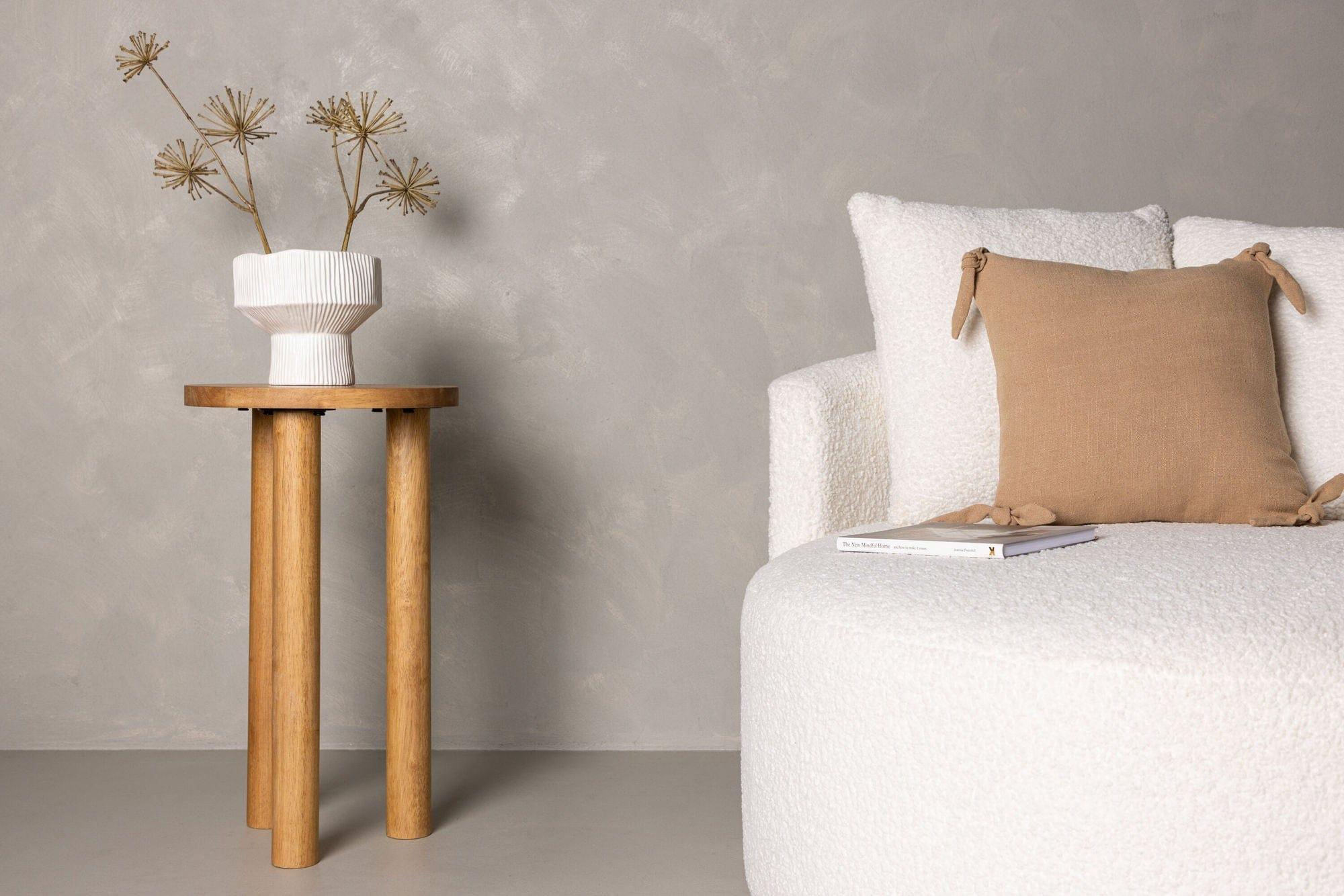 Beistelltisch Duxbury Ø35cm - Hellbraun-Beistelltisch-Venture Home-le canapé