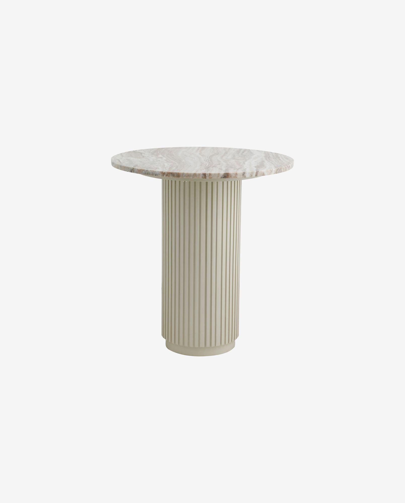 Beistelltisch ERIE Ø70cm aus Marmor – Elfenbeinfarben-Beistelltische-Nordal A/S-le canapé