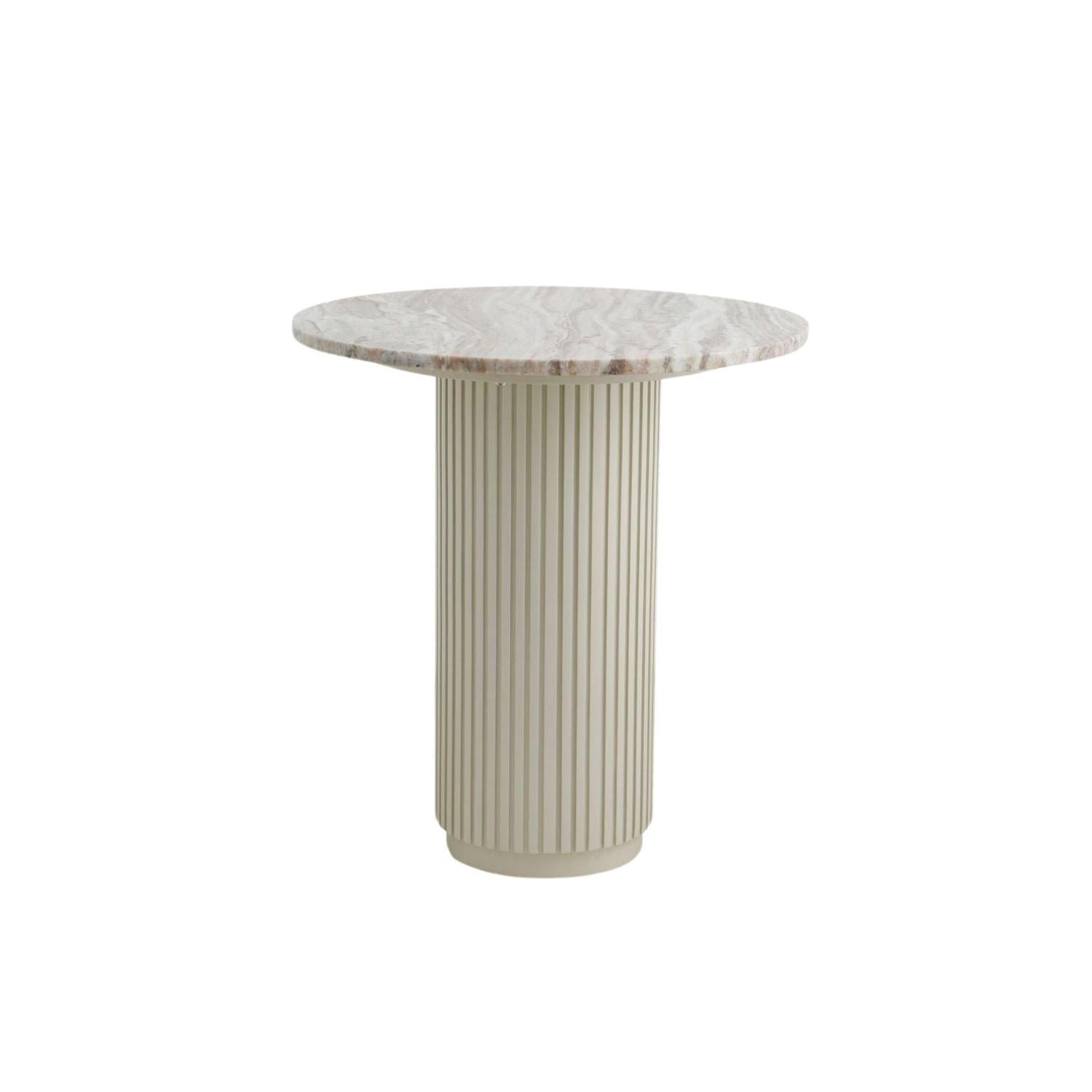 Beistelltisch ERIE Ø70cm aus Marmor – Elfenbeinfarben-Beistelltische-Nordal A/S-le canapé