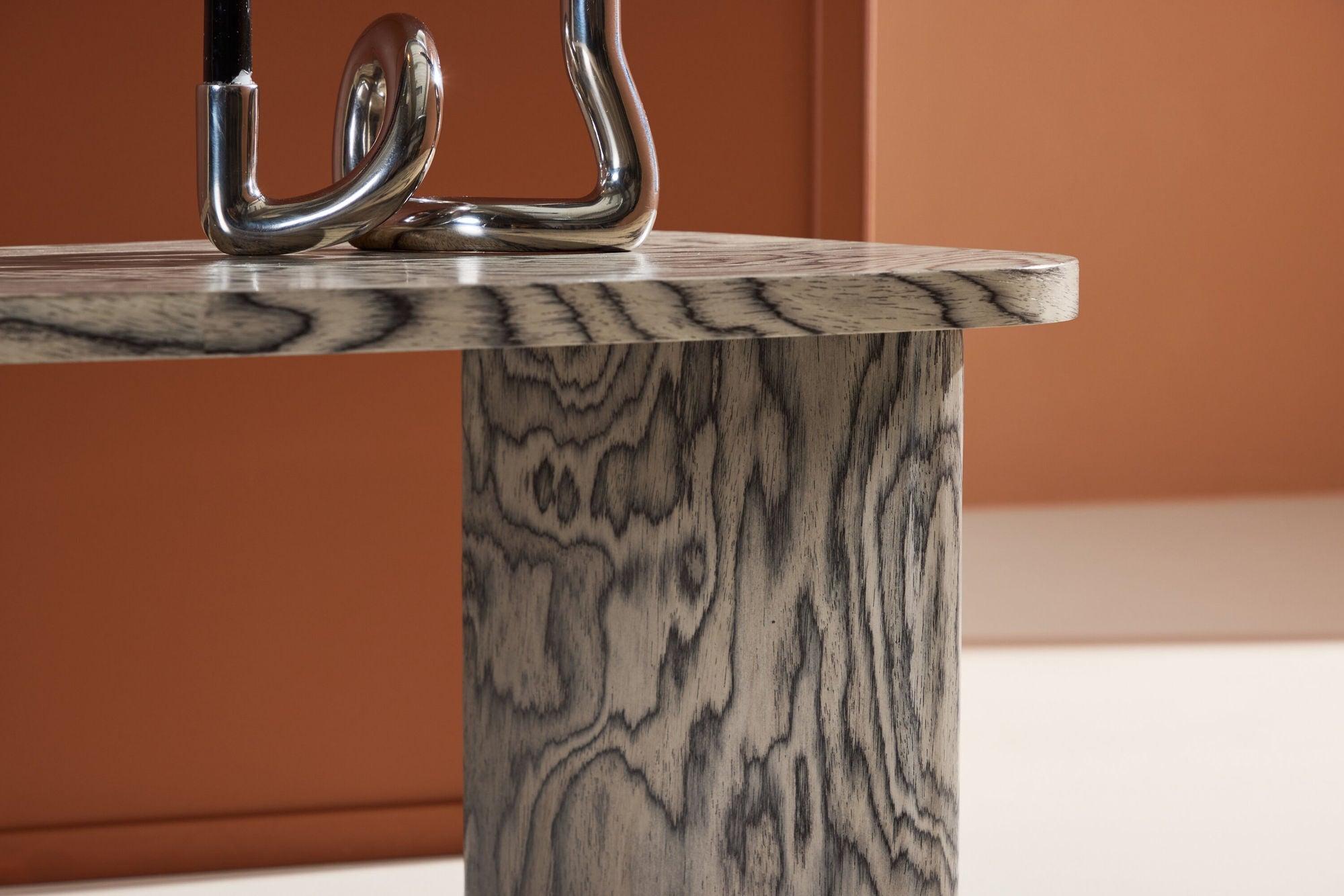 Beistelltisch Grönvik 70cm - Schwarz Grau Print-Beistelltisch-Venture Home-le canapé