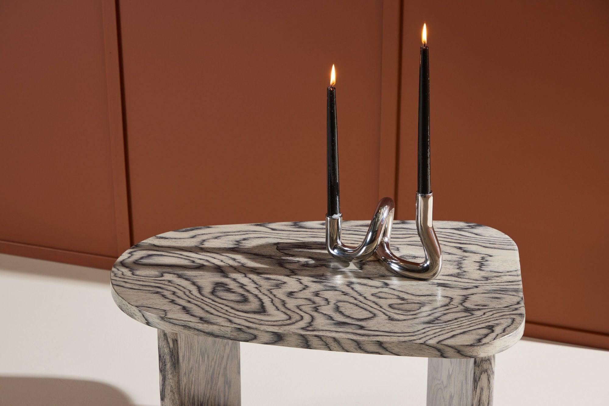 Beistelltisch Grönvik 70cm - Schwarz Grau Print-Beistelltische-Venture Home-le canapé