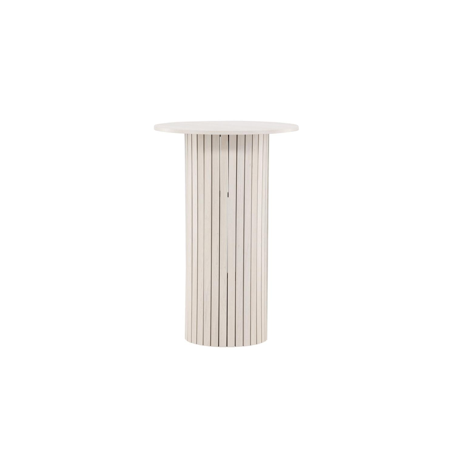 Beistelltisch Härön in Barhöhe Ø70*105cm - Weiß-Beistelltisch-Venture Home-le canapé