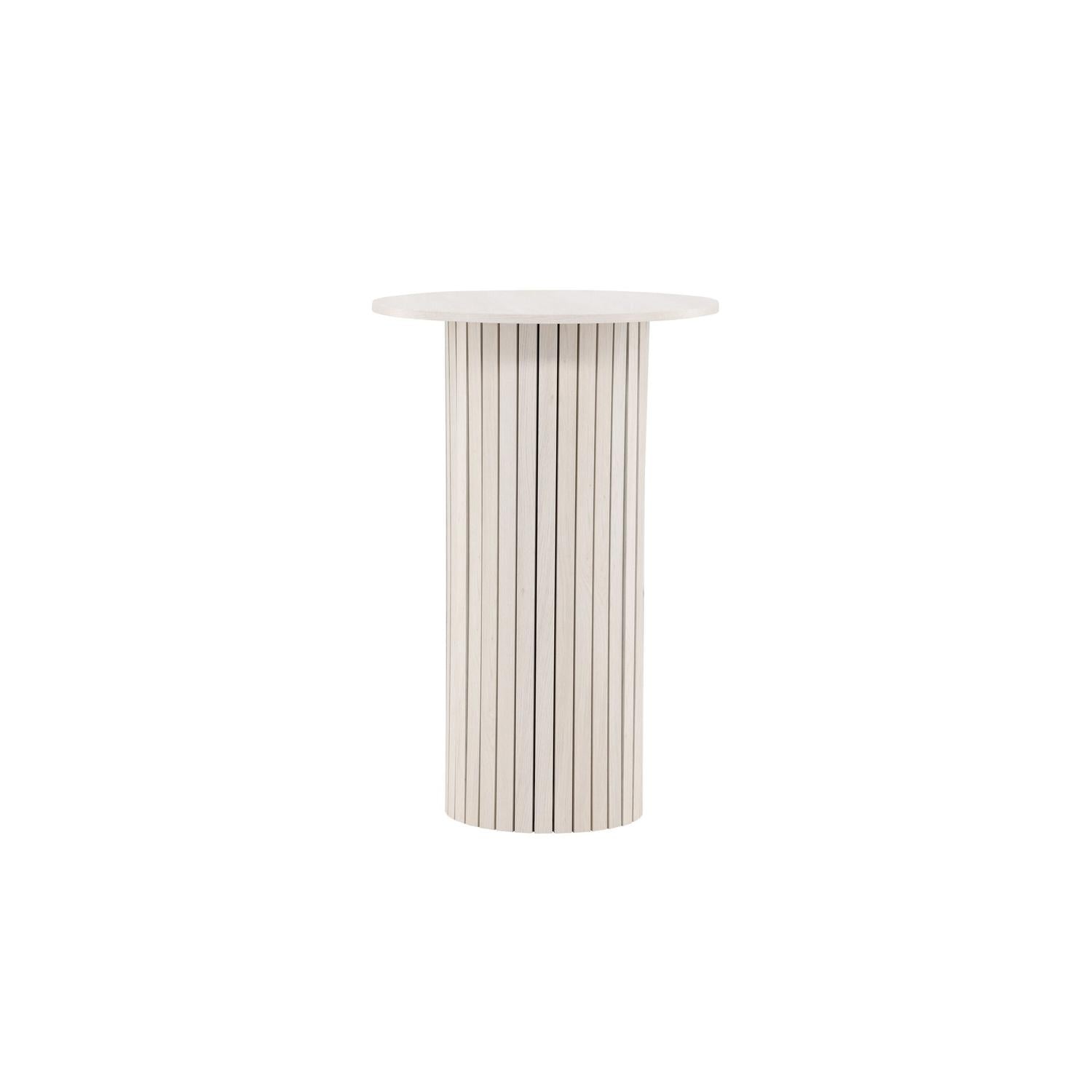 Beistelltisch Härön in Barhöhe Ø70*105cm - Weiß-Beistelltisch-Venture Home-le canapé
