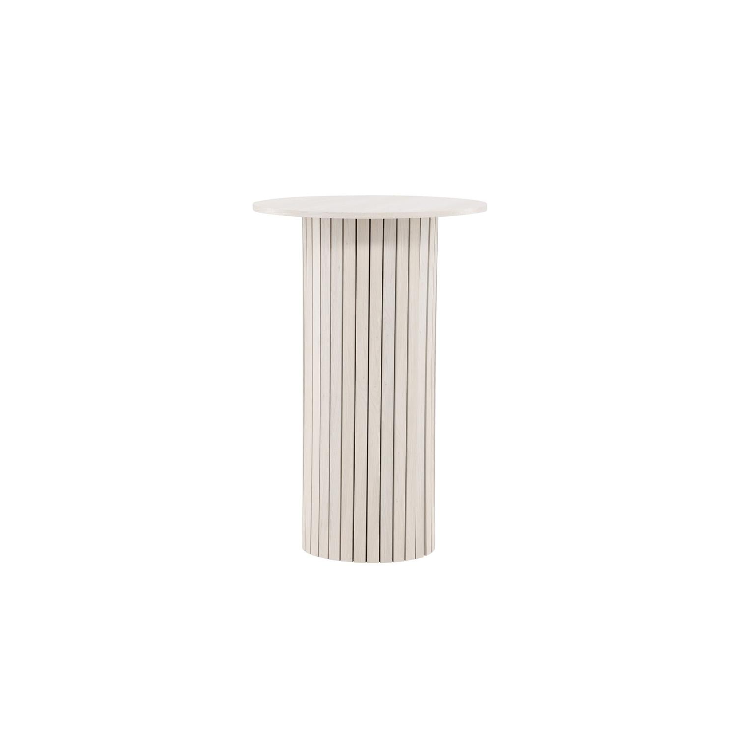 Beistelltisch Härön in Barhöhe Ø70*105cm - Weiß-Beistelltisch-Venture Home-le canapé
