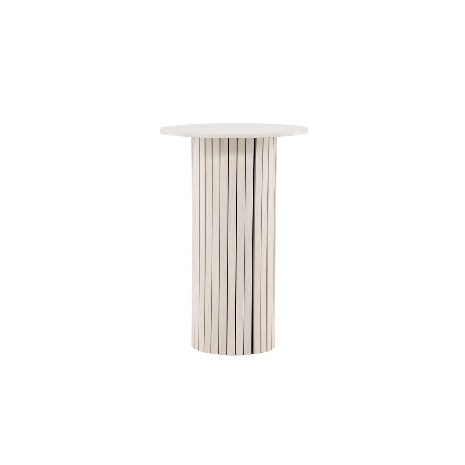 Beistelltisch Härön in Barhöhe Ø70*105cm - Weiß-Beistelltisch-Venture Home-le canapé