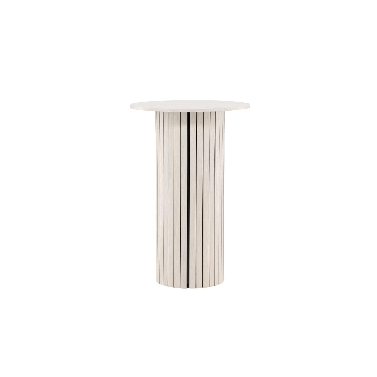 Beistelltisch Härön in Barhöhe Ø70*105cm - Weiß-Beistelltisch-Venture Home-le canapé