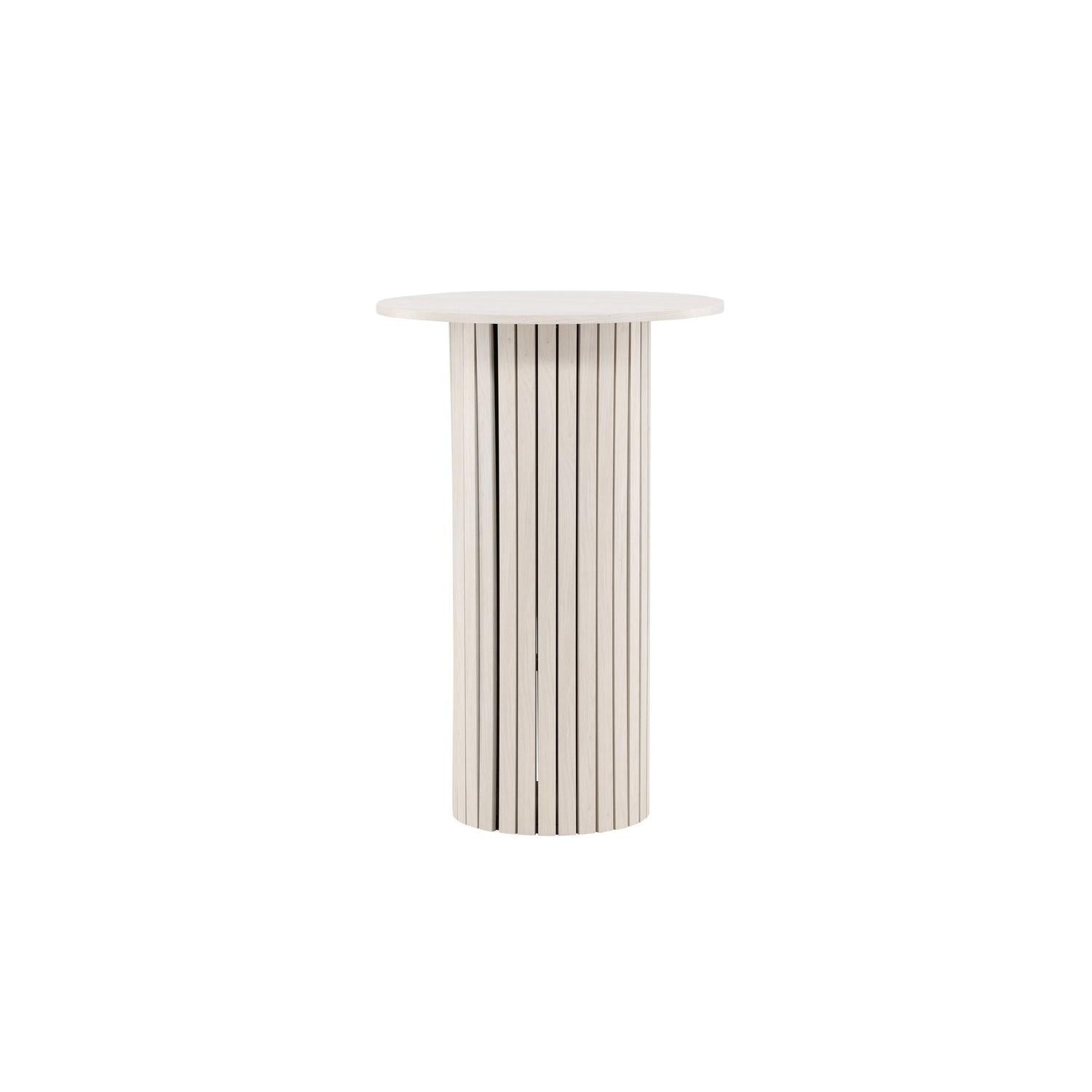 Beistelltisch Härön in Barhöhe Ø70*105cm - Weiß-Beistelltisch-Venture Home-le canapé