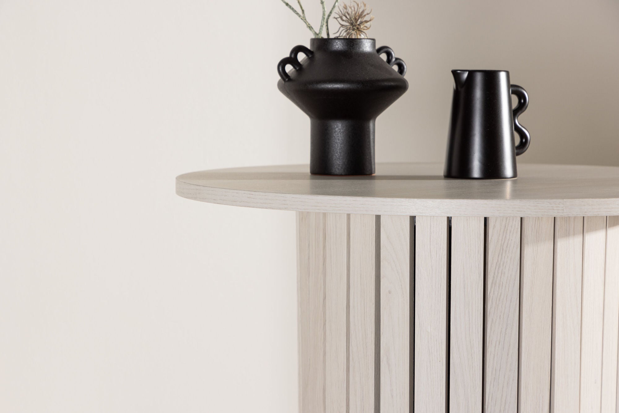 Beistelltisch Härön in Barhöhe Ø70*105cm - Weiß-Beistelltisch-Venture Home-le canapé