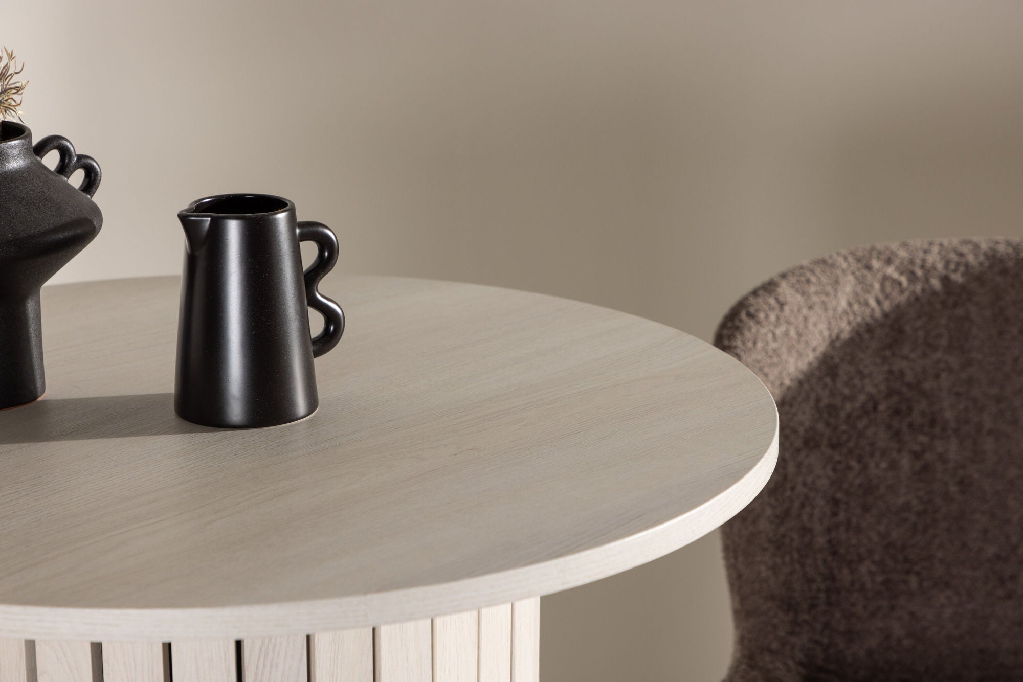 Beistelltisch Härön in Barhöhe Ø70*105cm - Weiß-Beistelltisch-Venture Home-le canapé