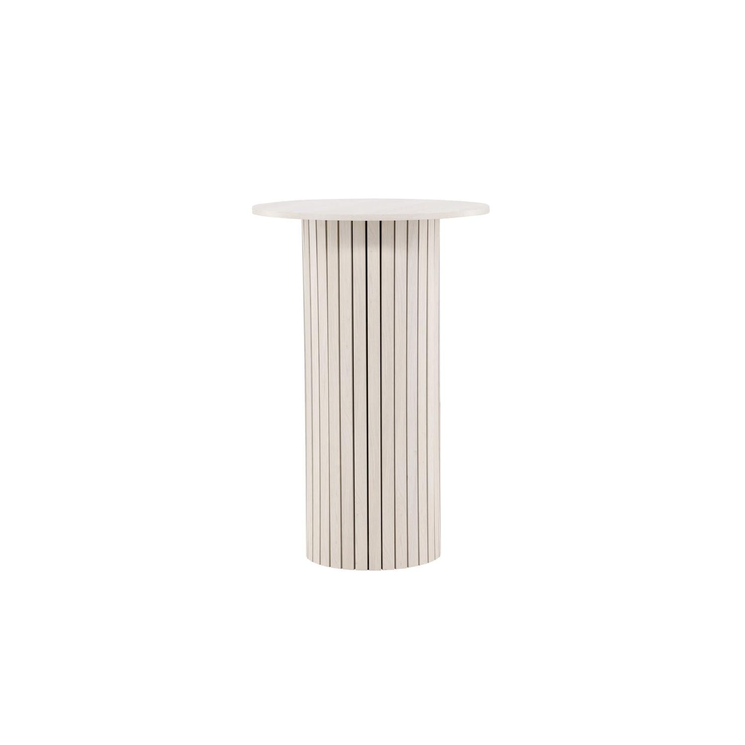 Beistelltisch Härön in Barhöhe Ø70*105cm - Weiß-Beistelltisch-Venture Home-le canapé