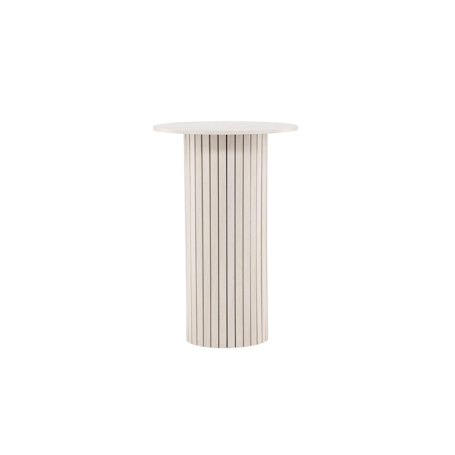 Beistelltisch Härön in Barhöhe Ø70*105cm - Weiß-Beistelltisch-Venture Home-le canapé