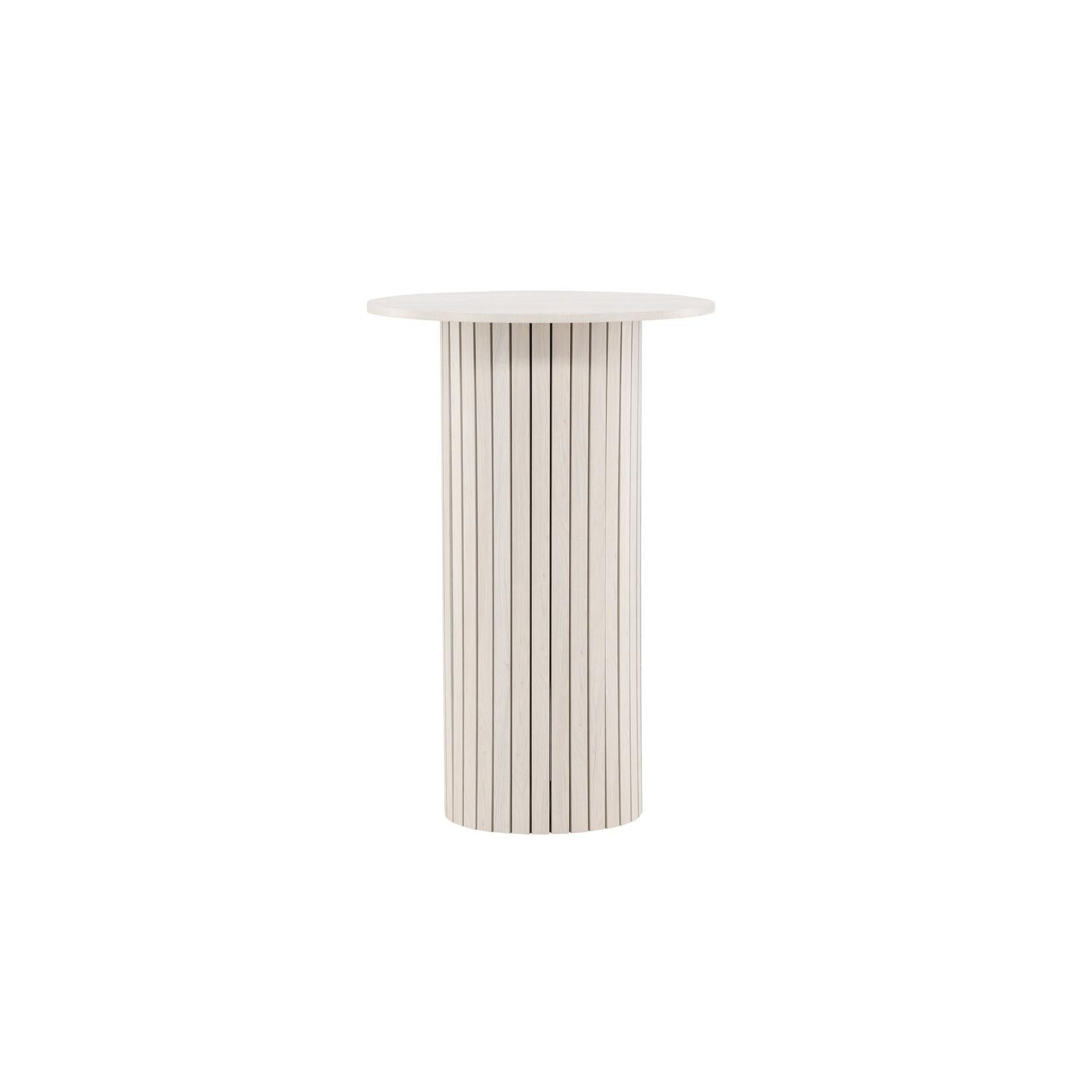 Beistelltisch Härön in Barhöhe Ø70*105cm - Weiß-Beistelltisch-Venture Home-le canapé