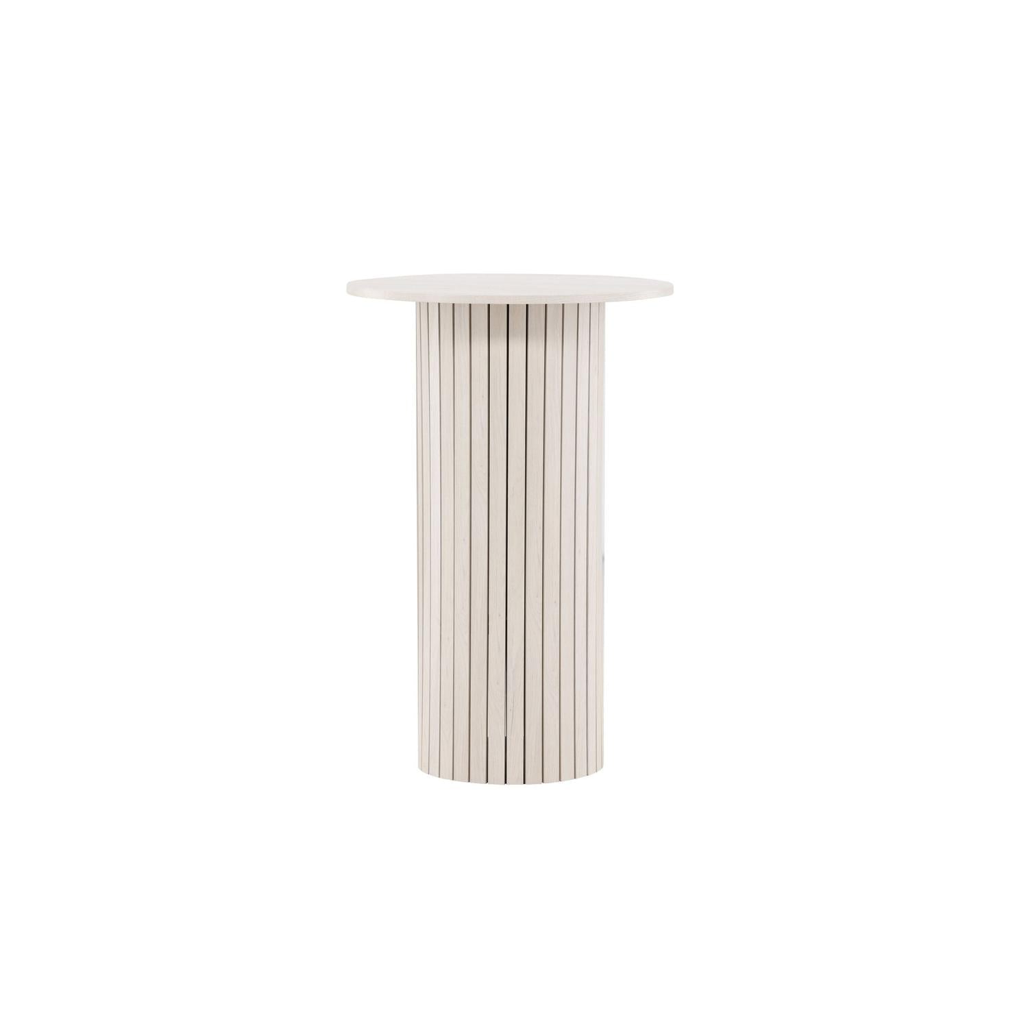 Beistelltisch Härön in Barhöhe Ø70*105cm - Weiß-Beistelltisch-Venture Home-le canapé
