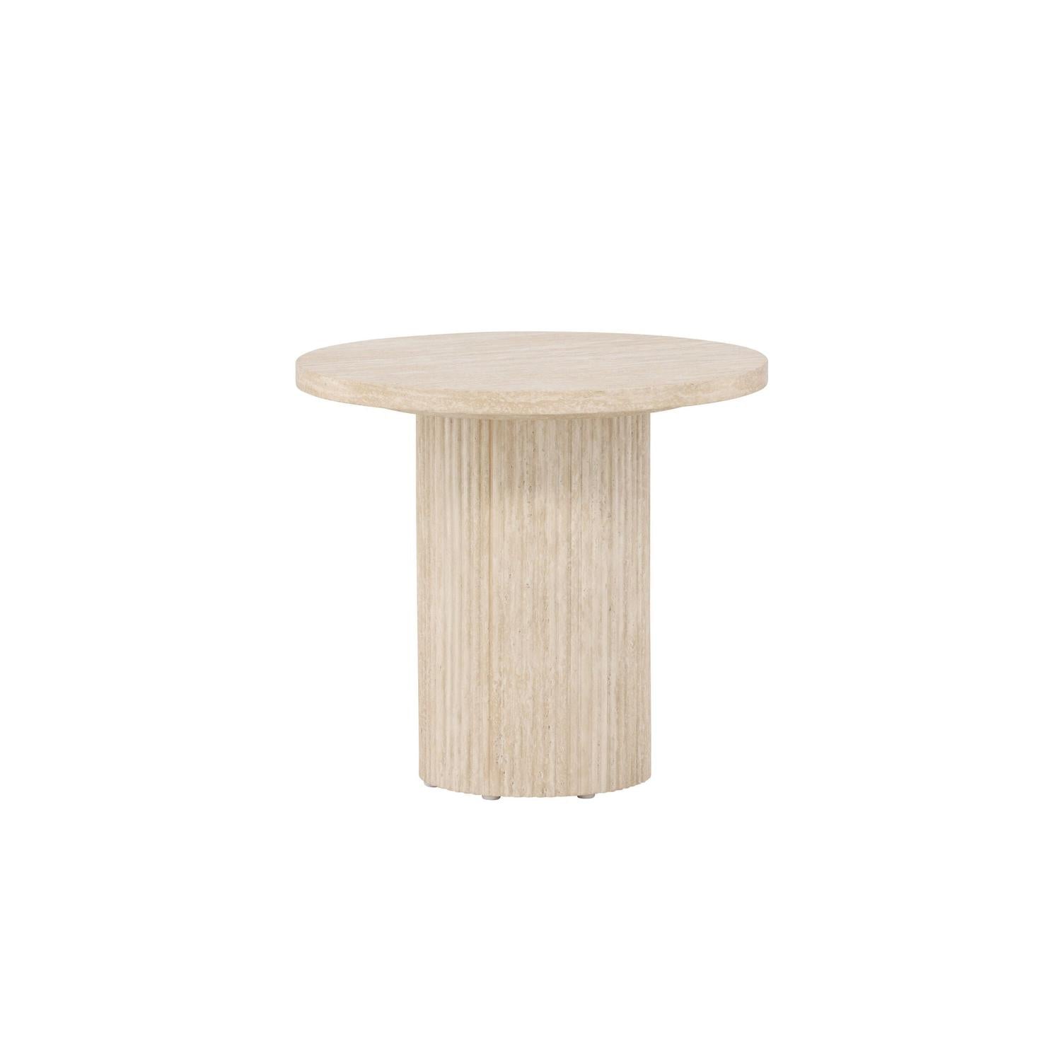 Beistelltisch Härön Ø50cm - Beige-Beistelltisch-Venture Home-le canapé