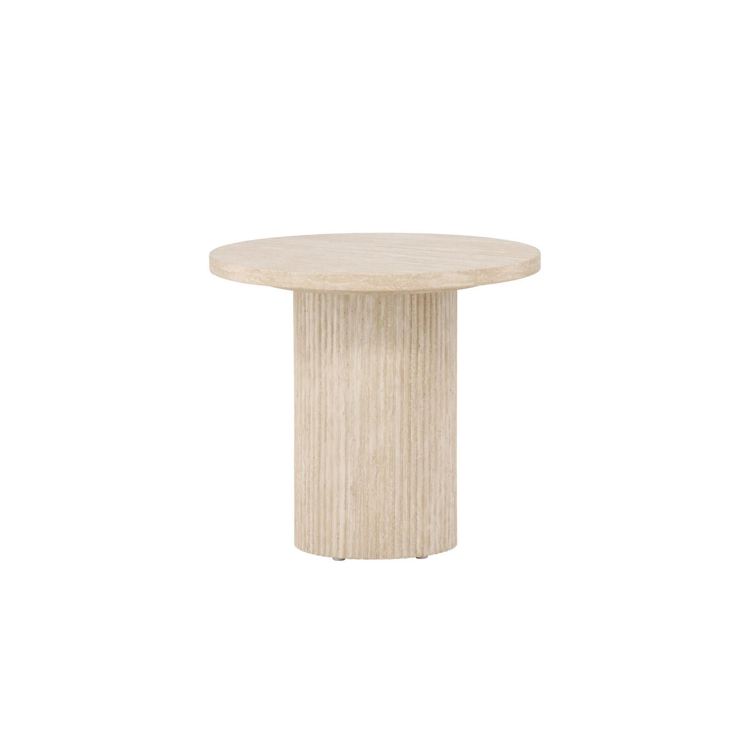 Beistelltisch Härön Ø50cm - Beige-Beistelltisch-Venture Home-le canapé