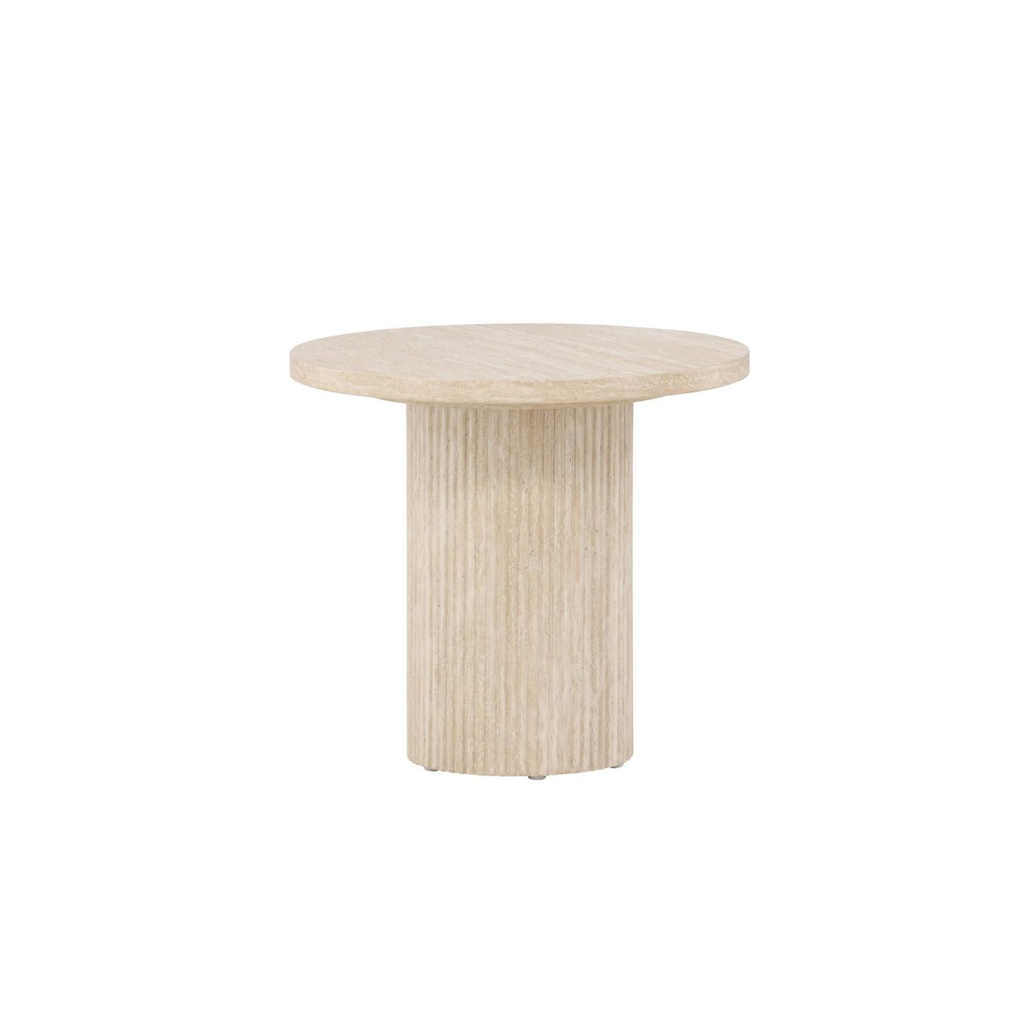Beistelltisch Härön Ø50cm - Beige-Beistelltisch-Venture Home-le canapé