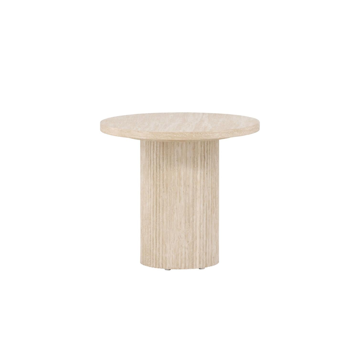 Beistelltisch Härön Ø50cm - Beige-Beistelltisch-Venture Home-le canapé