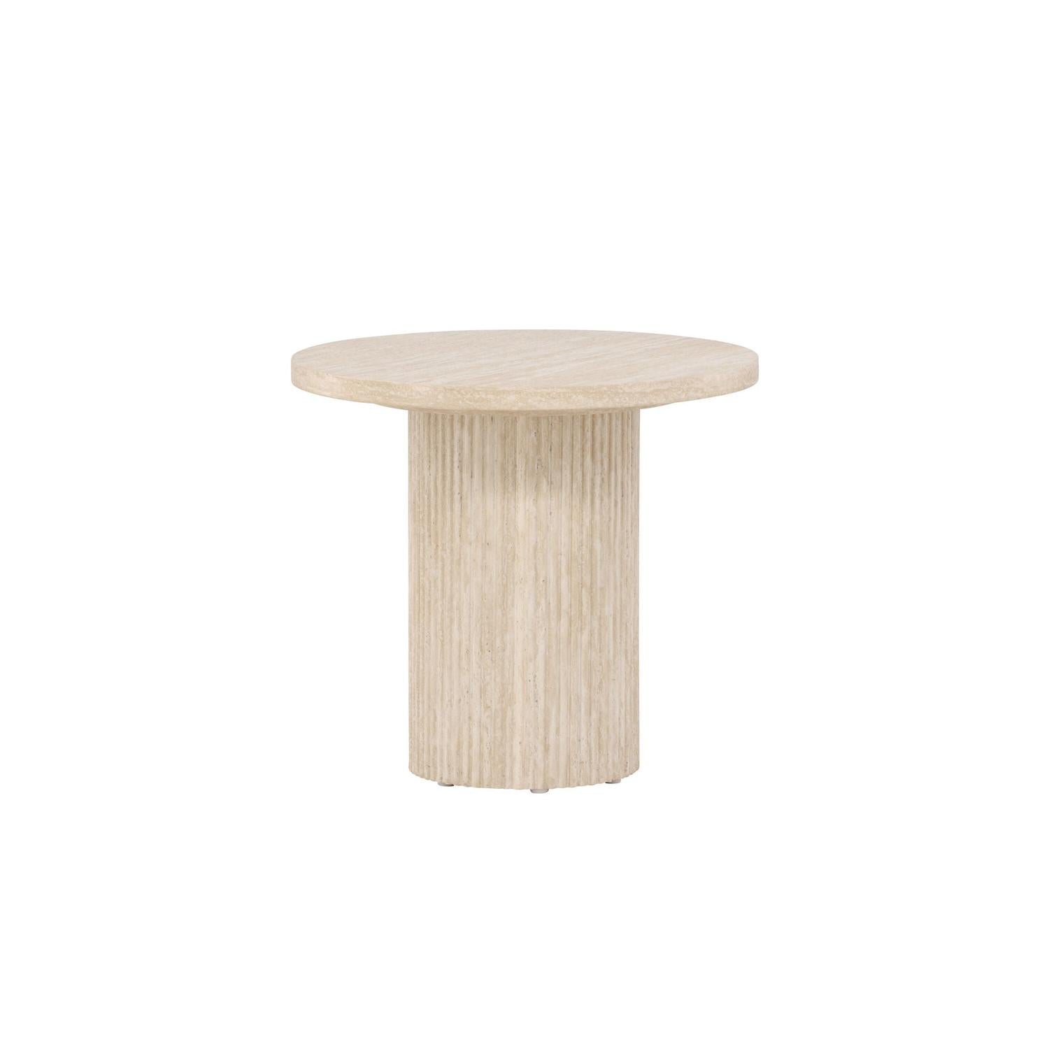 Beistelltisch Härön Ø50cm - Beige-Beistelltisch-Venture Home-le canapé