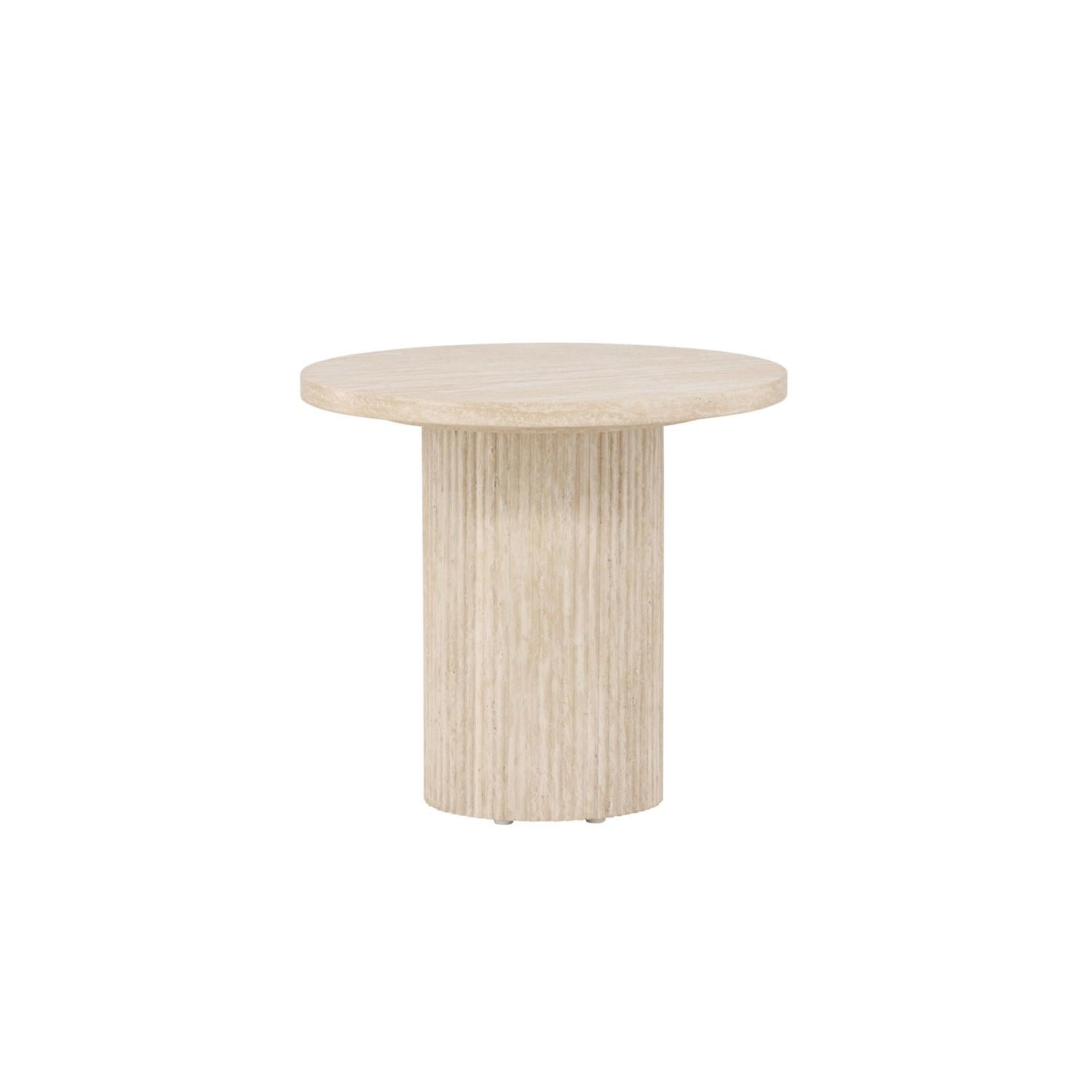 Beistelltisch Härön Ø50cm - Beige-Beistelltisch-Venture Home-le canapé