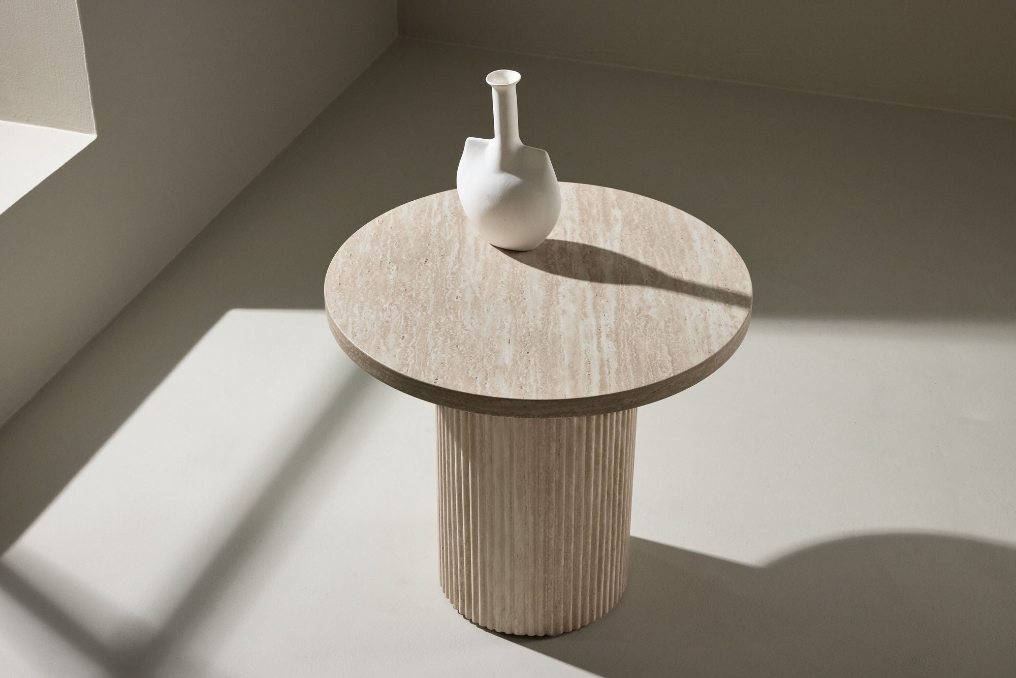 Beistelltisch Härön Ø50cm - Beige-Beistelltisch-Venture Home-le canapé