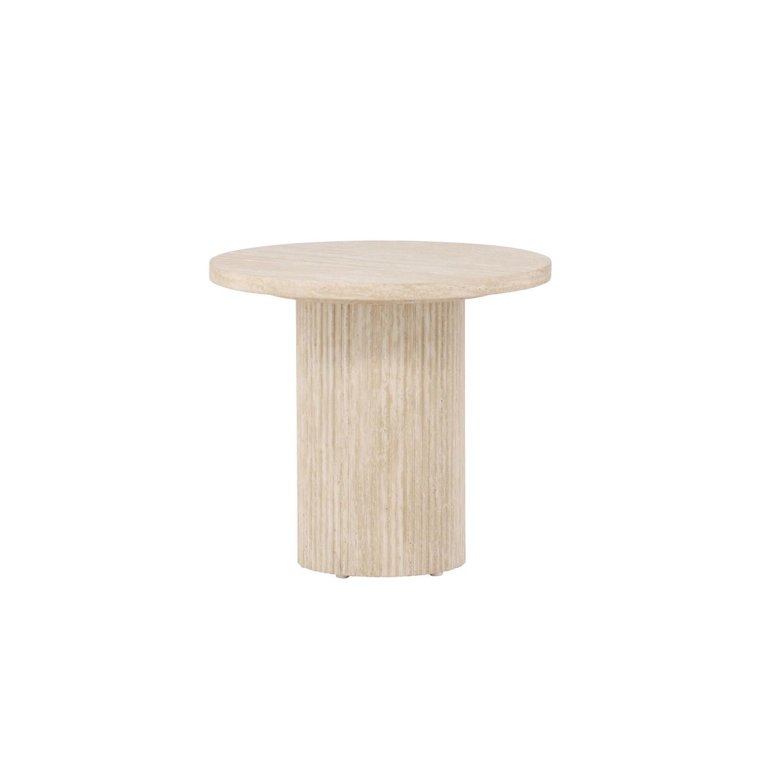 Beistelltisch Härön Ø50cm - Beige-Beistelltisch-Venture Home-le canapé